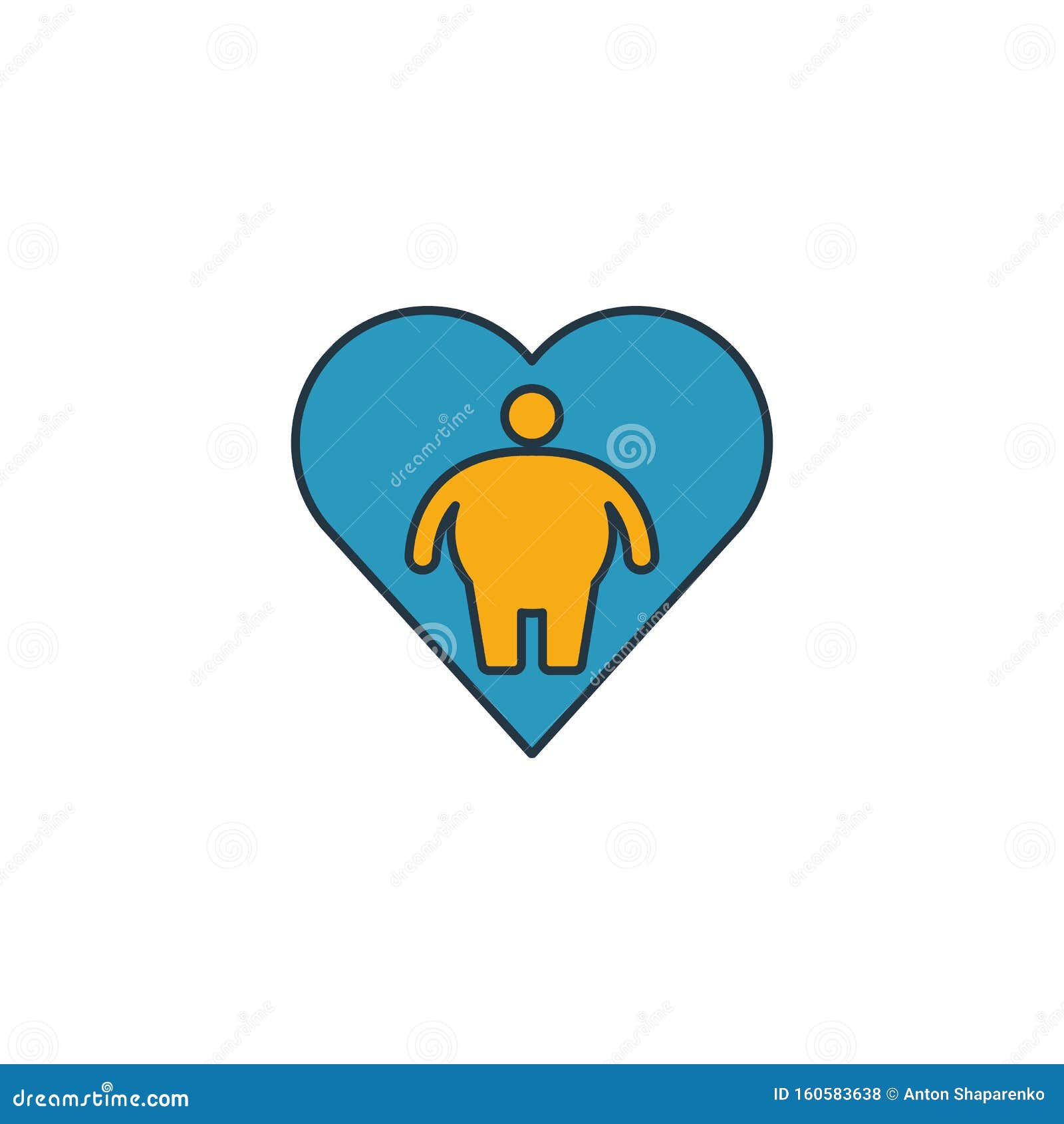 Body Positivity Icon. Outline Filled Creative Elemet from Visual