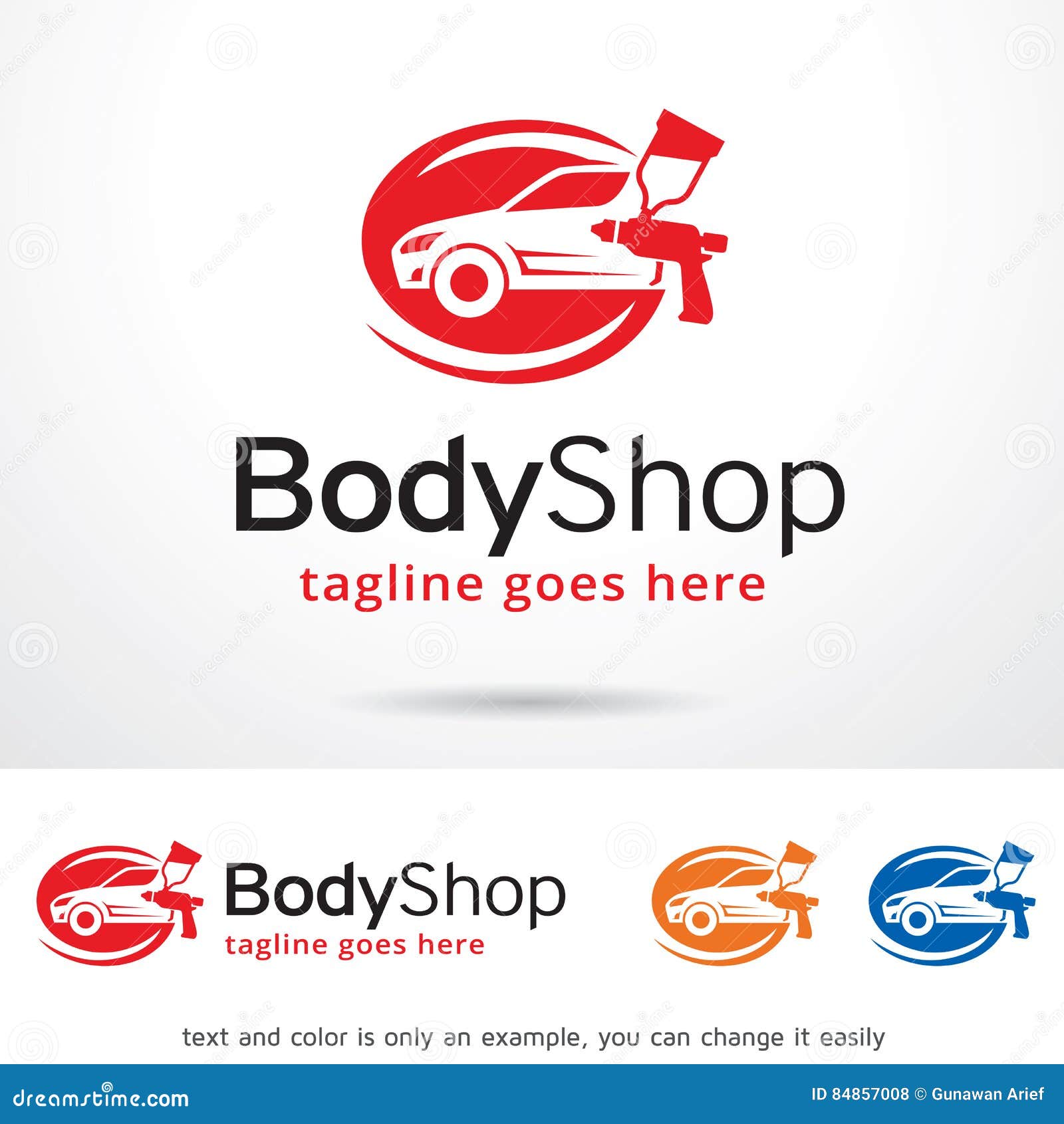 Body Shop Logo Template Design Vector Ilustración del Vector