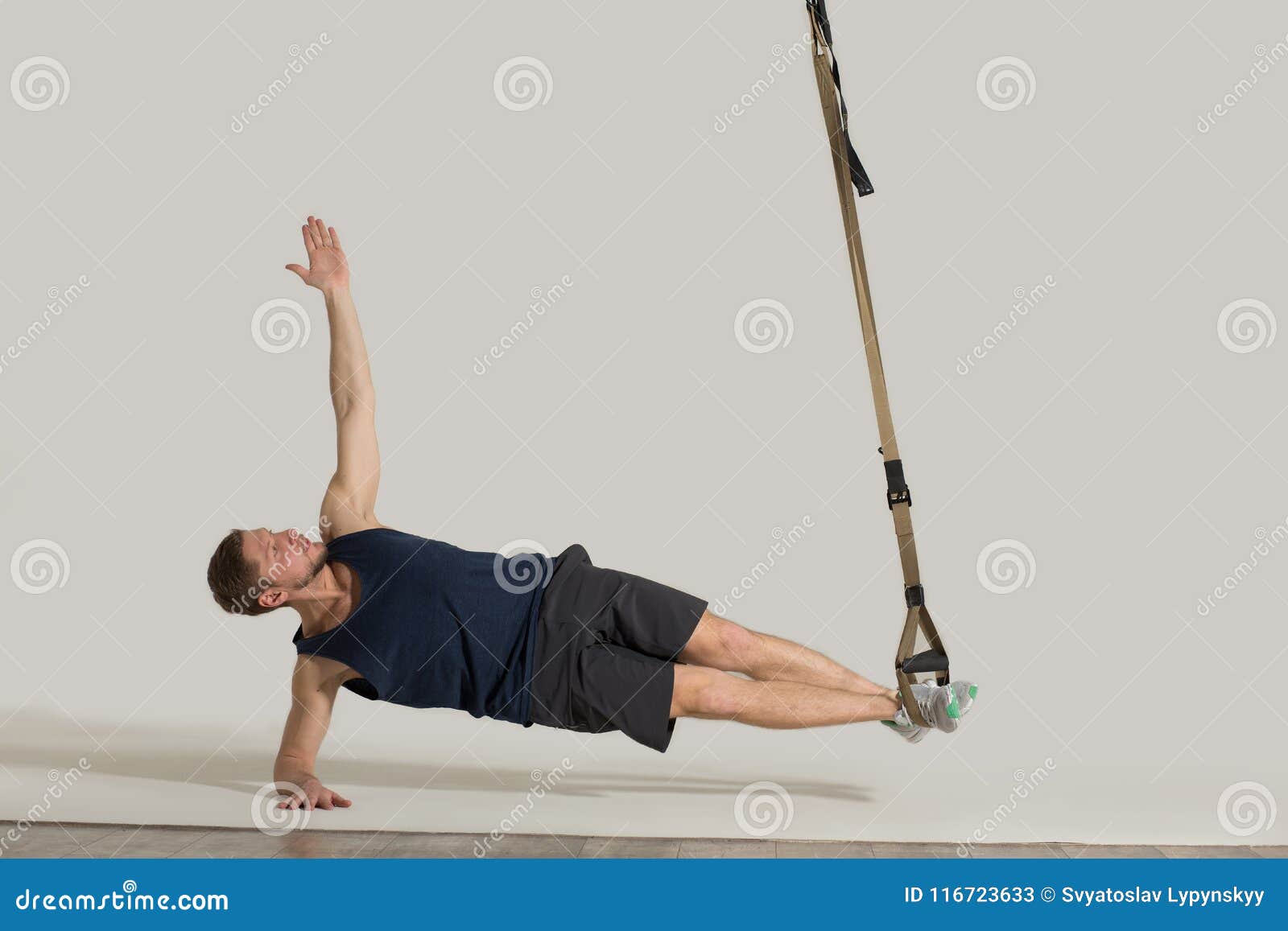 Download Body TRX Training At Elastic Rope At Gym Stock Image ...