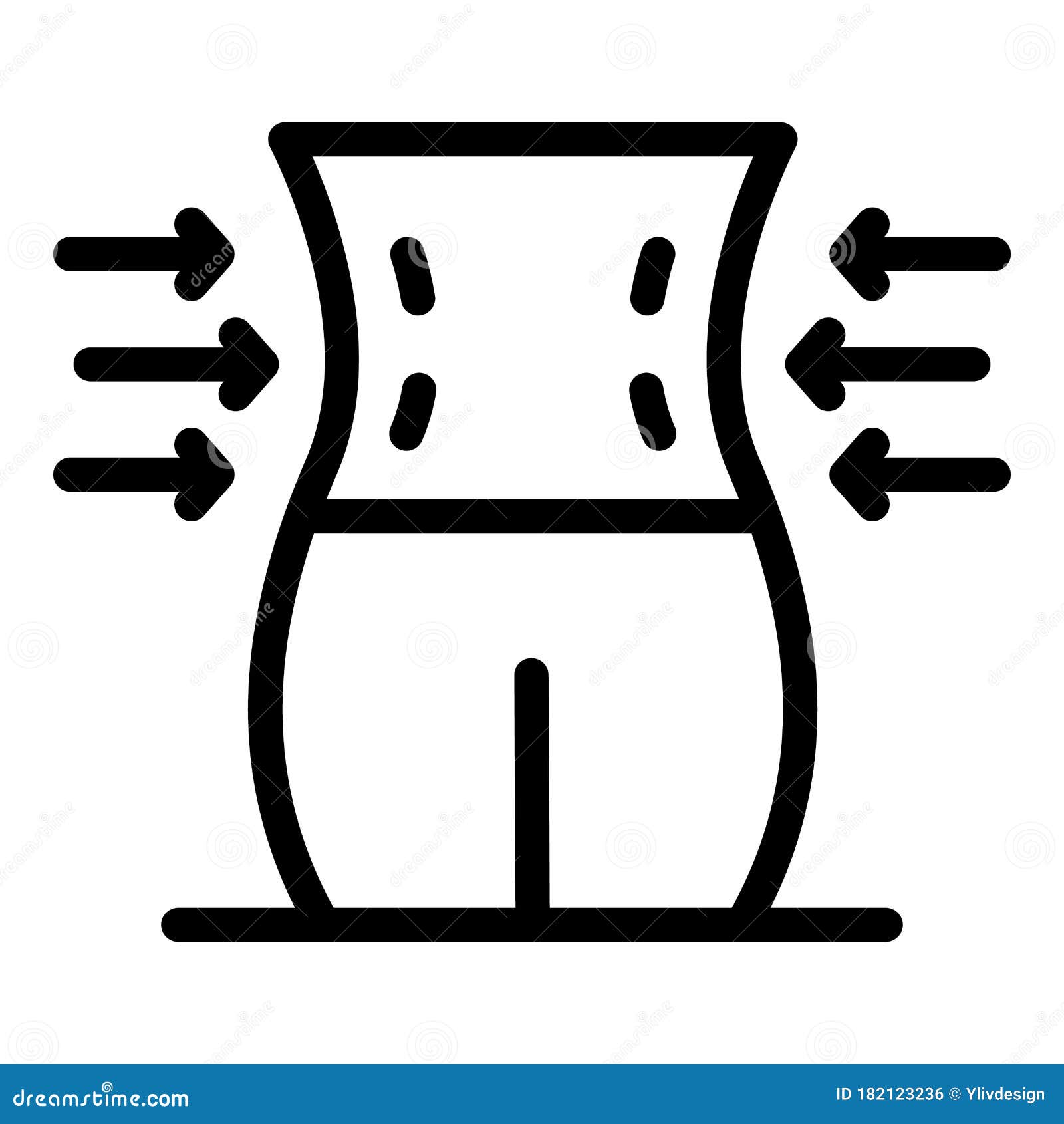 Body Waist Icon, Outline Style Stock Vector - Illustration of