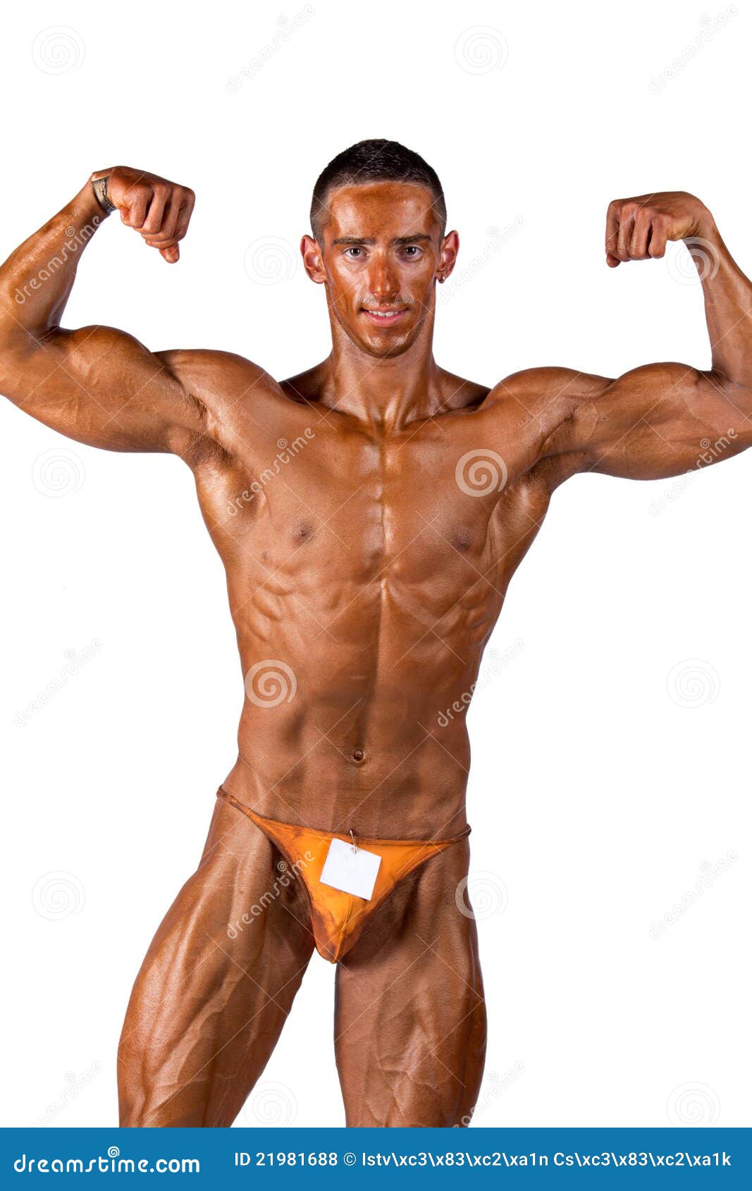 Bodybuilder flexing stock photo. Image of body, champion 21981688