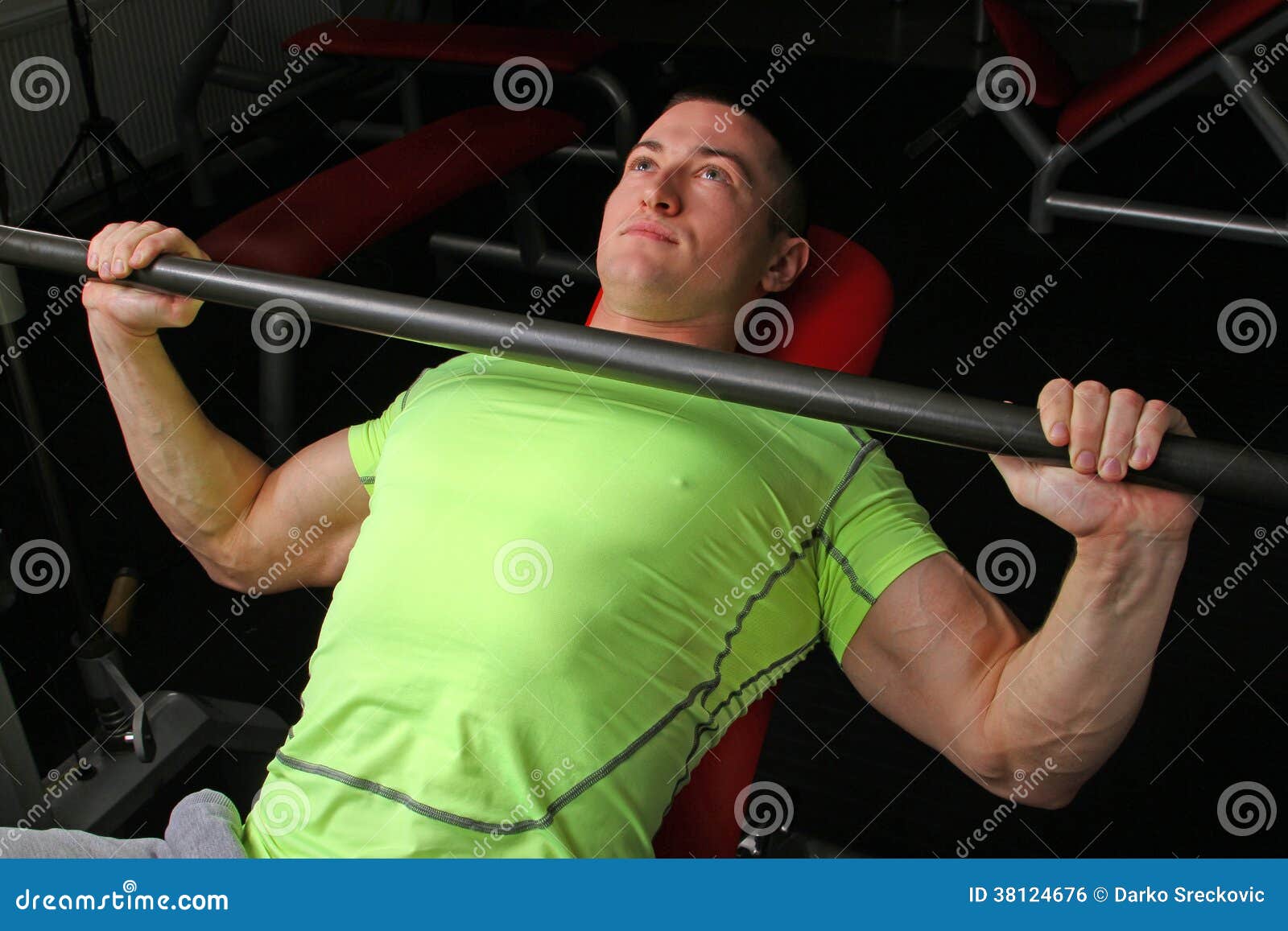 Bodybuilder Lifting Weights Stock Photo Image of lifting, strength