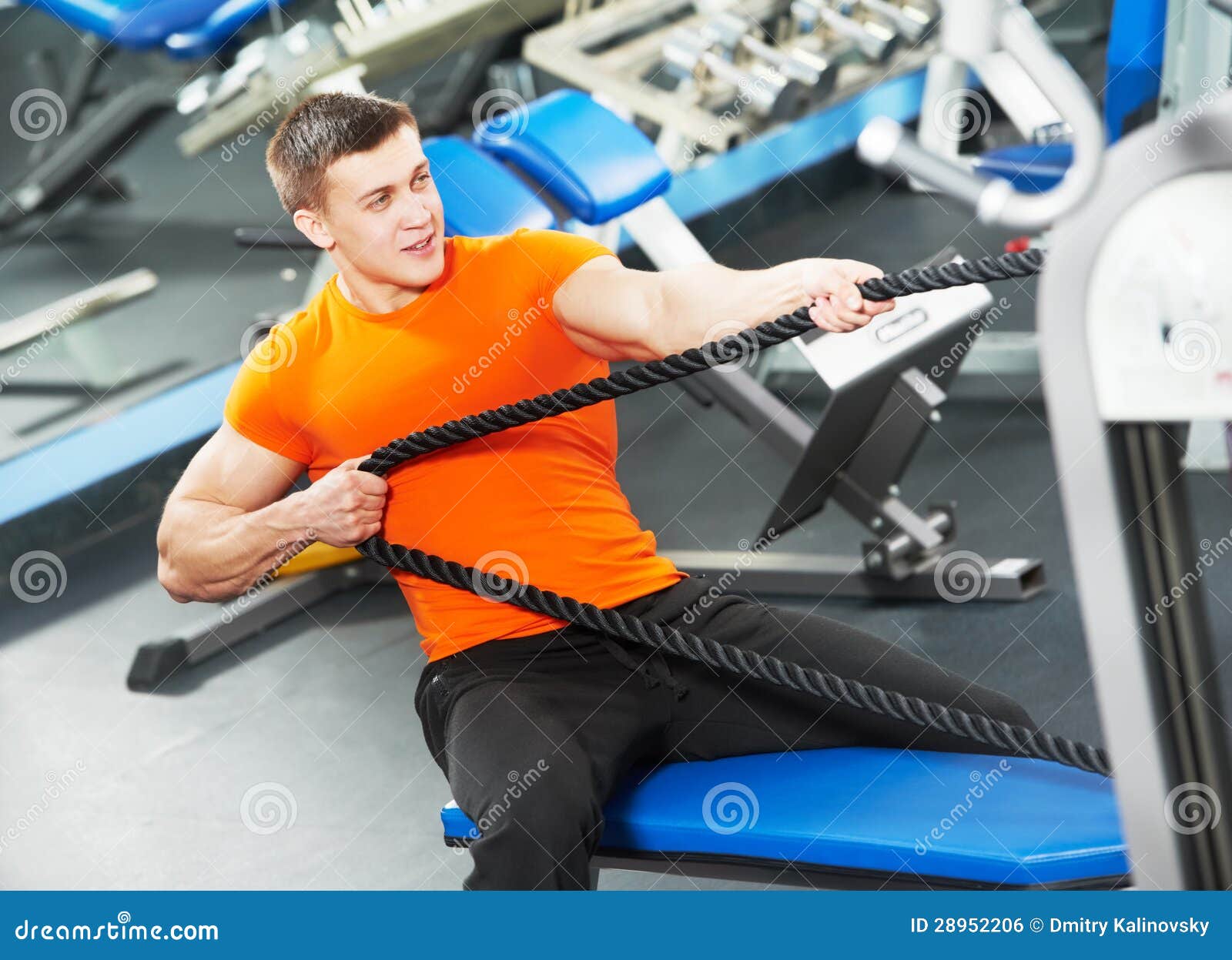 Chest Workout With Cables - Stock Image - Everypixel