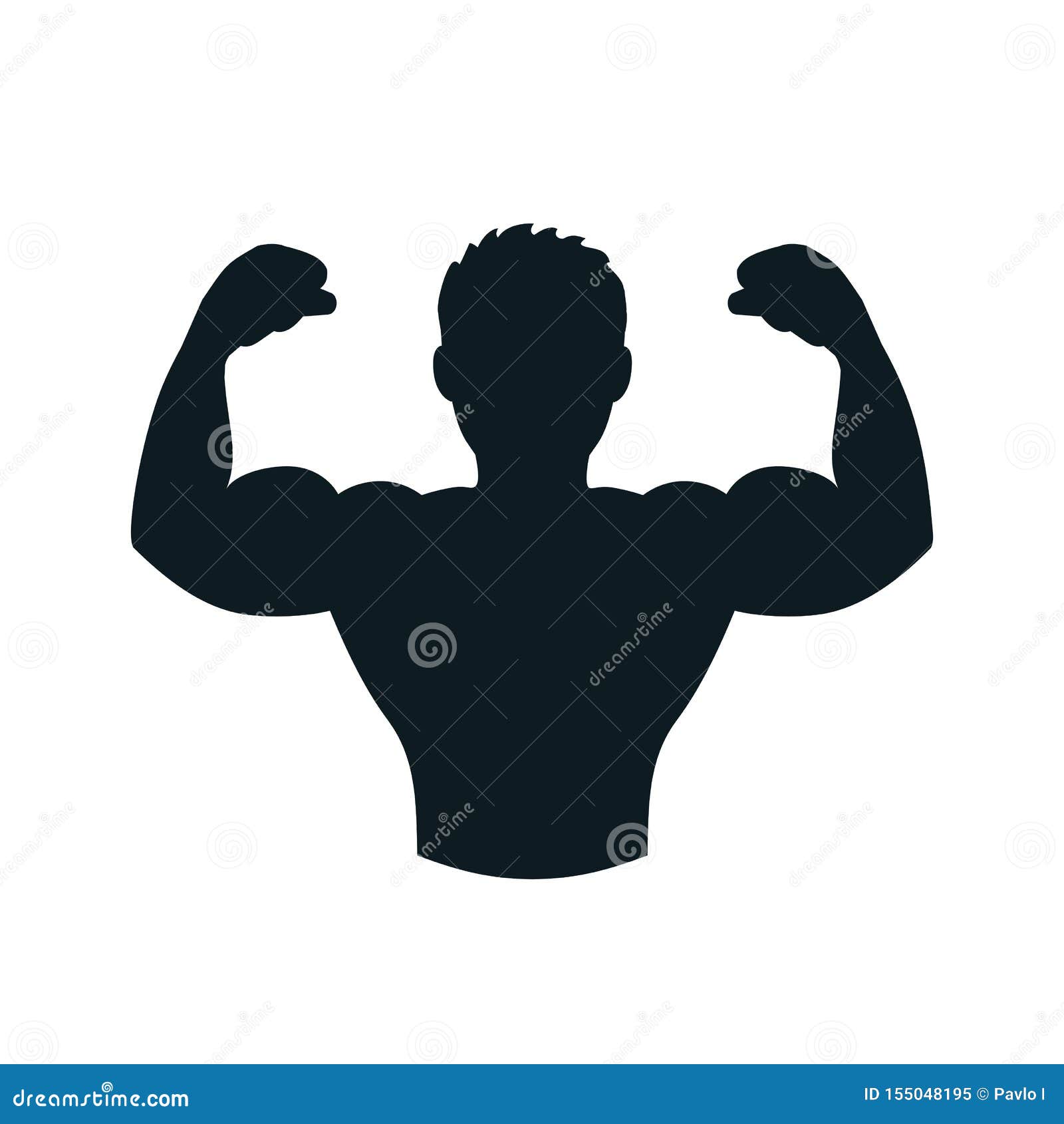 Bodybuilder, Muscles, Fitness, Gym Icon – Stock Illustration ...