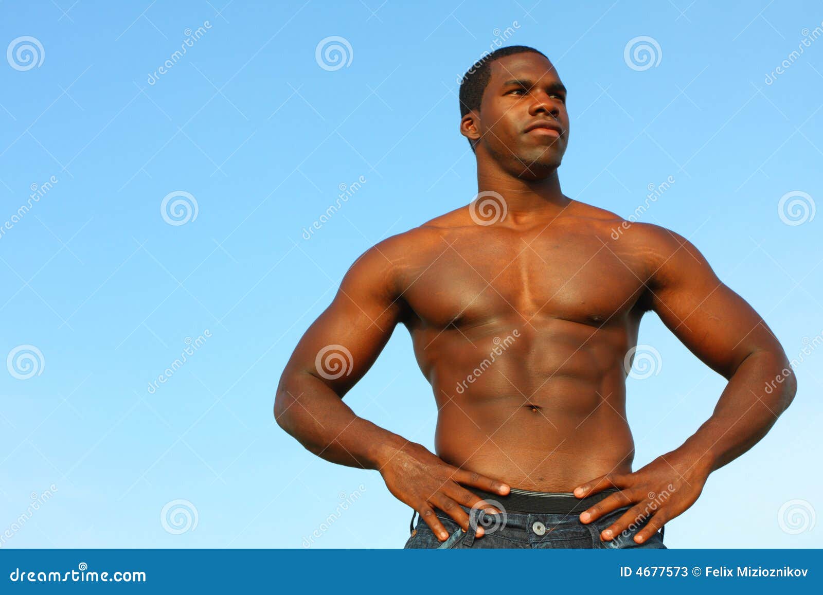 Bodybuilder Posing for the Camera Stock Image Image of copyspace