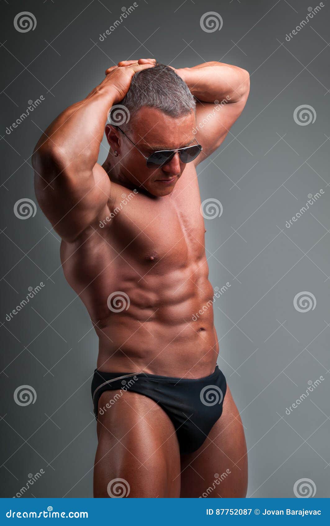 Bodybuilder with a shades stock image. Image of bodybuilder 87752087