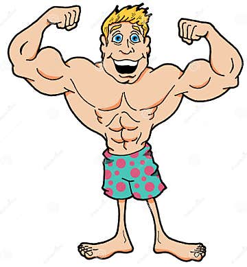 Bodybuilder with Skinny Legs Stock Vector - Illustration of clipart ...