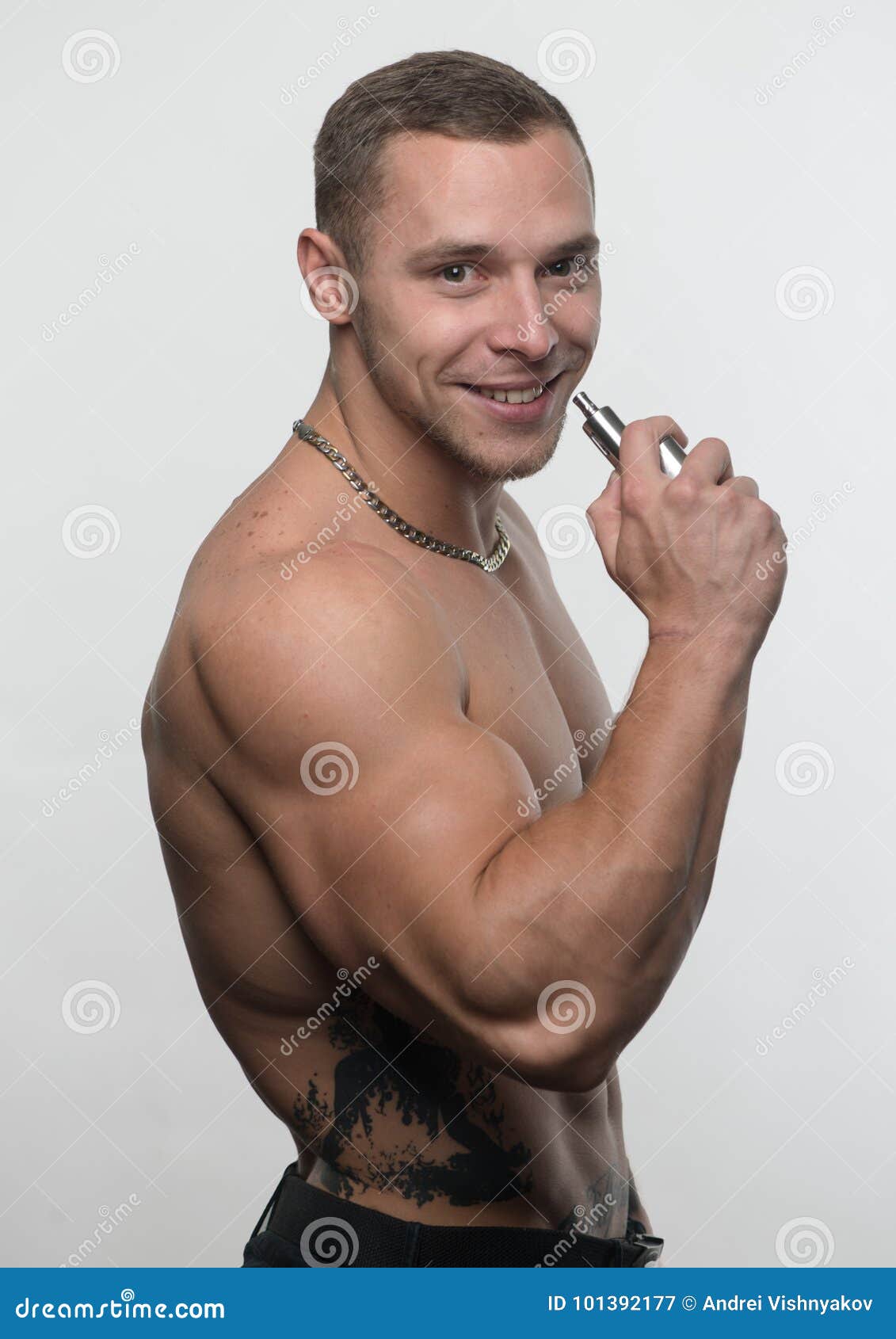 Bodybuilder vaping stock image. Image of casual, looking 101392177