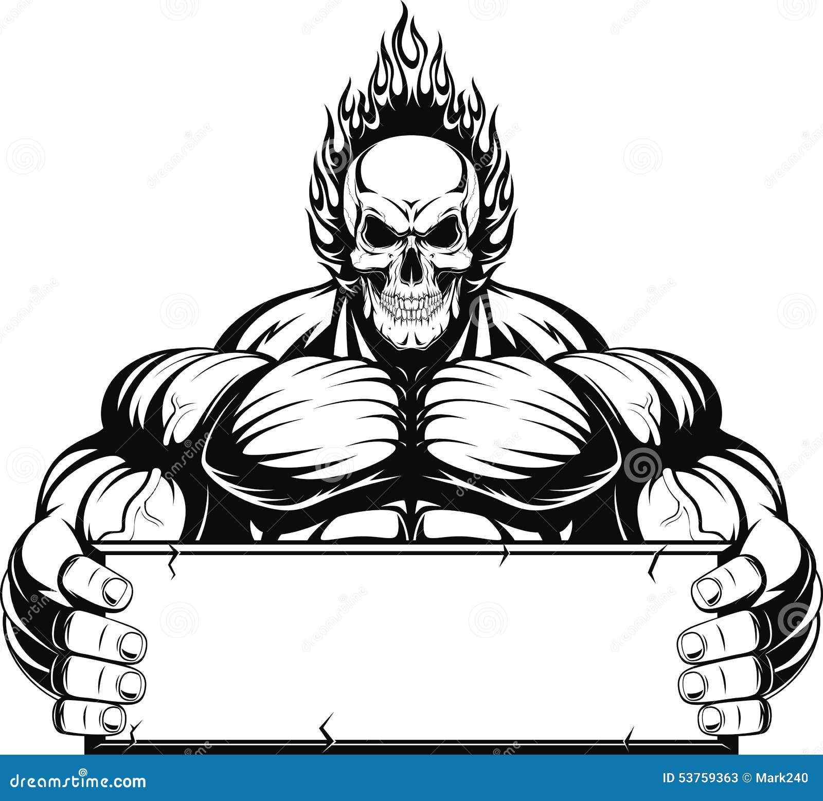 Bodybuilder Cartoon Vector | CartoonDealer.com #53759363