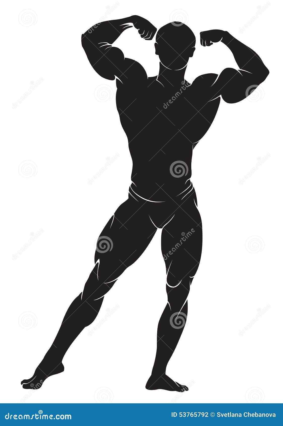 Bodybuilder stock vector. Illustration of adult, body - 53765792