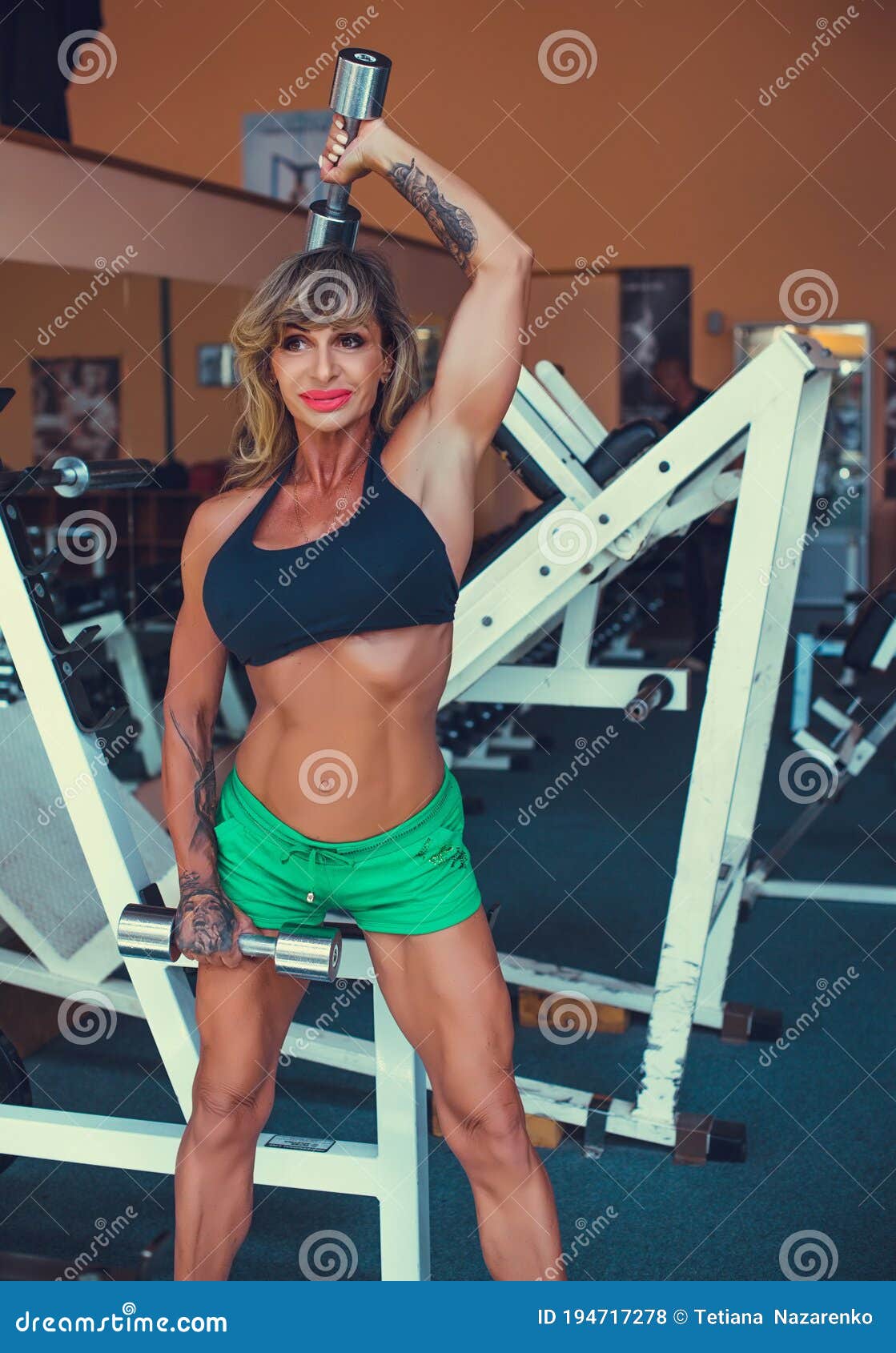 mature gym selfie photo