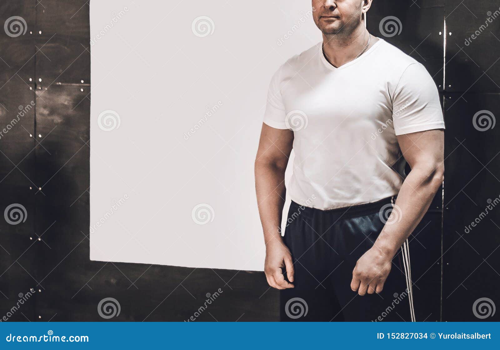Bodybuilding Coach Standing in His Fitness Center. Editorial Stock
