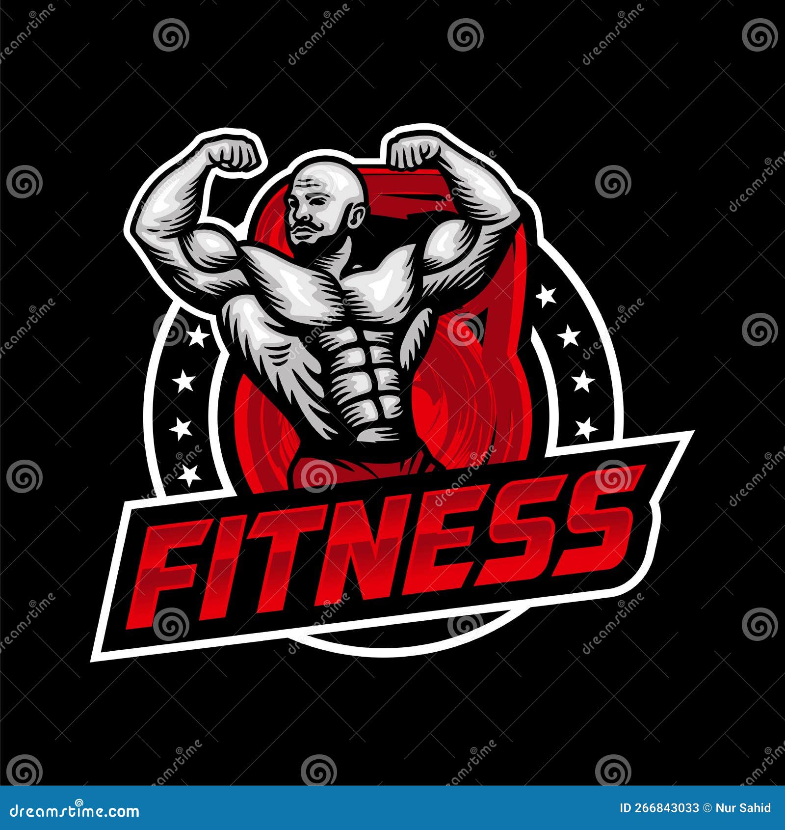 Bodybuilding Emblem and Gym Logo Design Vector Template Stock ...