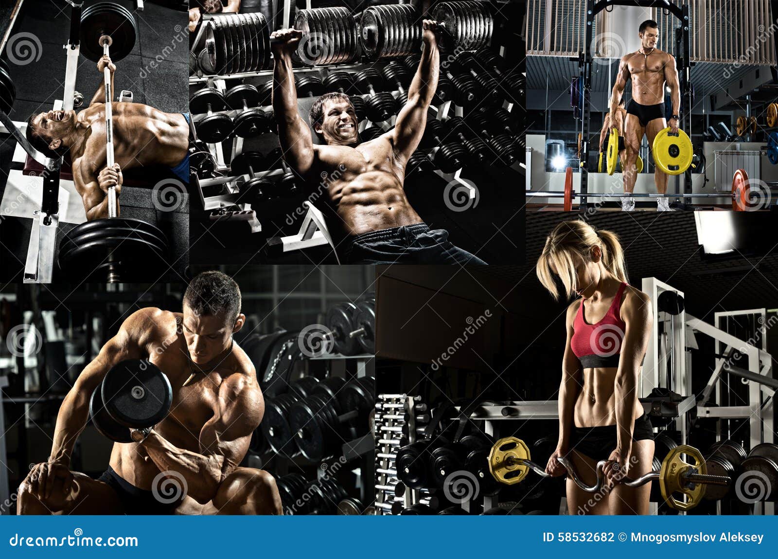 Bodybuilding stock photo. Image of powerful, girl, execute 58532682