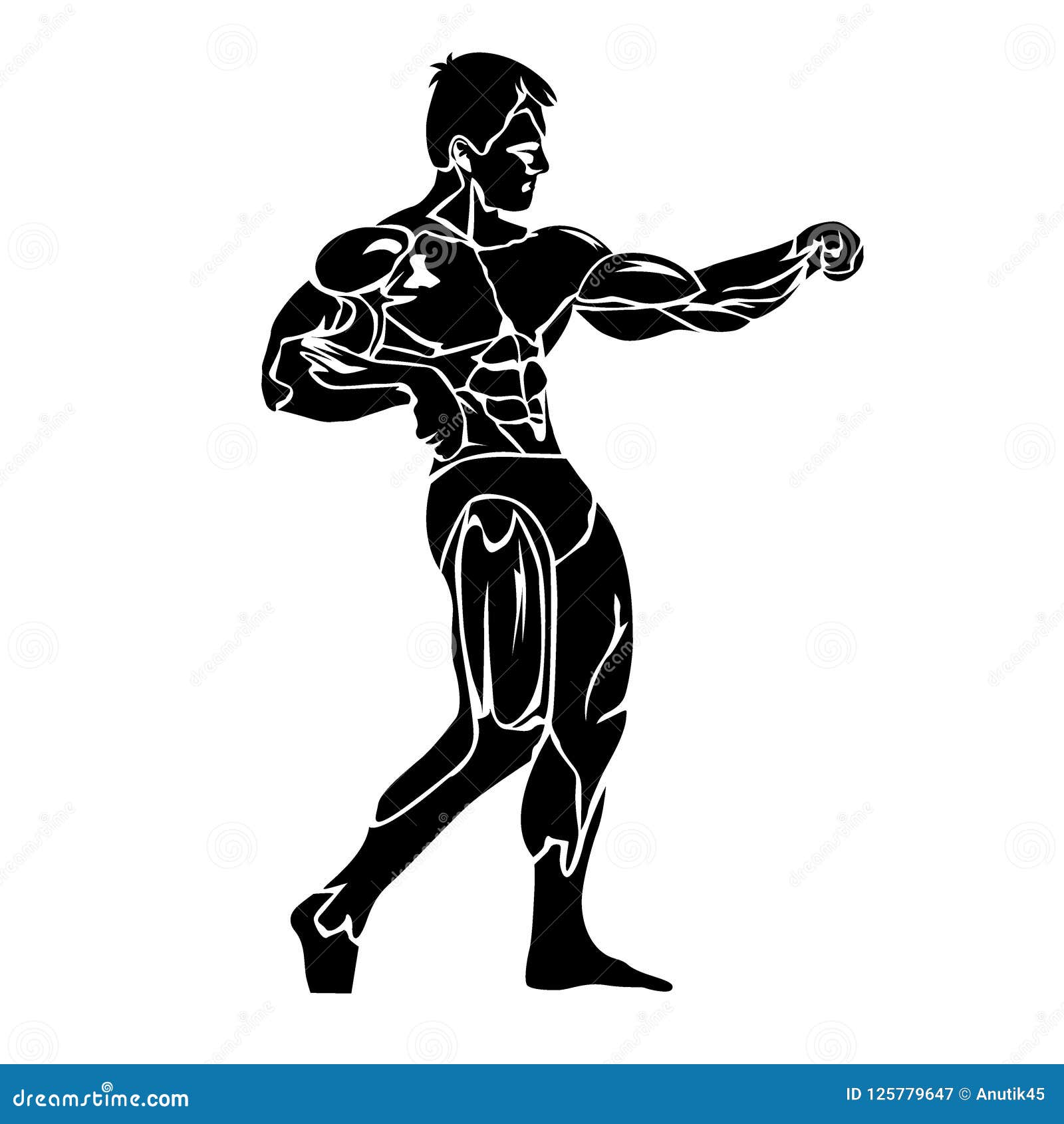 Bodybuilding, Fitness, Athlete, Icon Stock Vector - Illustration of ...