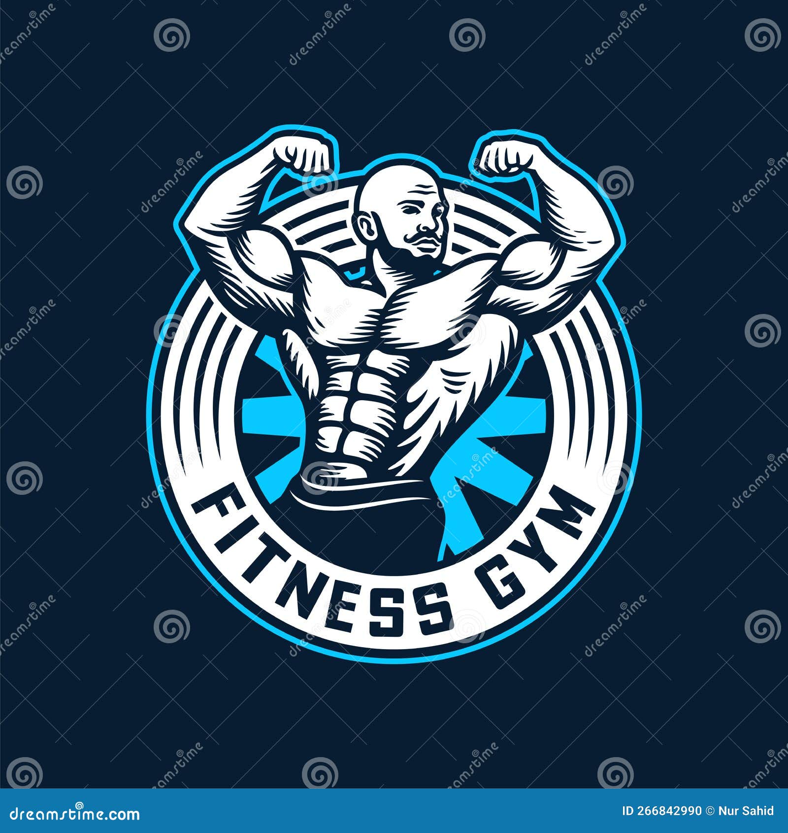 Bodybuilding Emblem and Gym Logo Design Vector Template Stock Vector ...