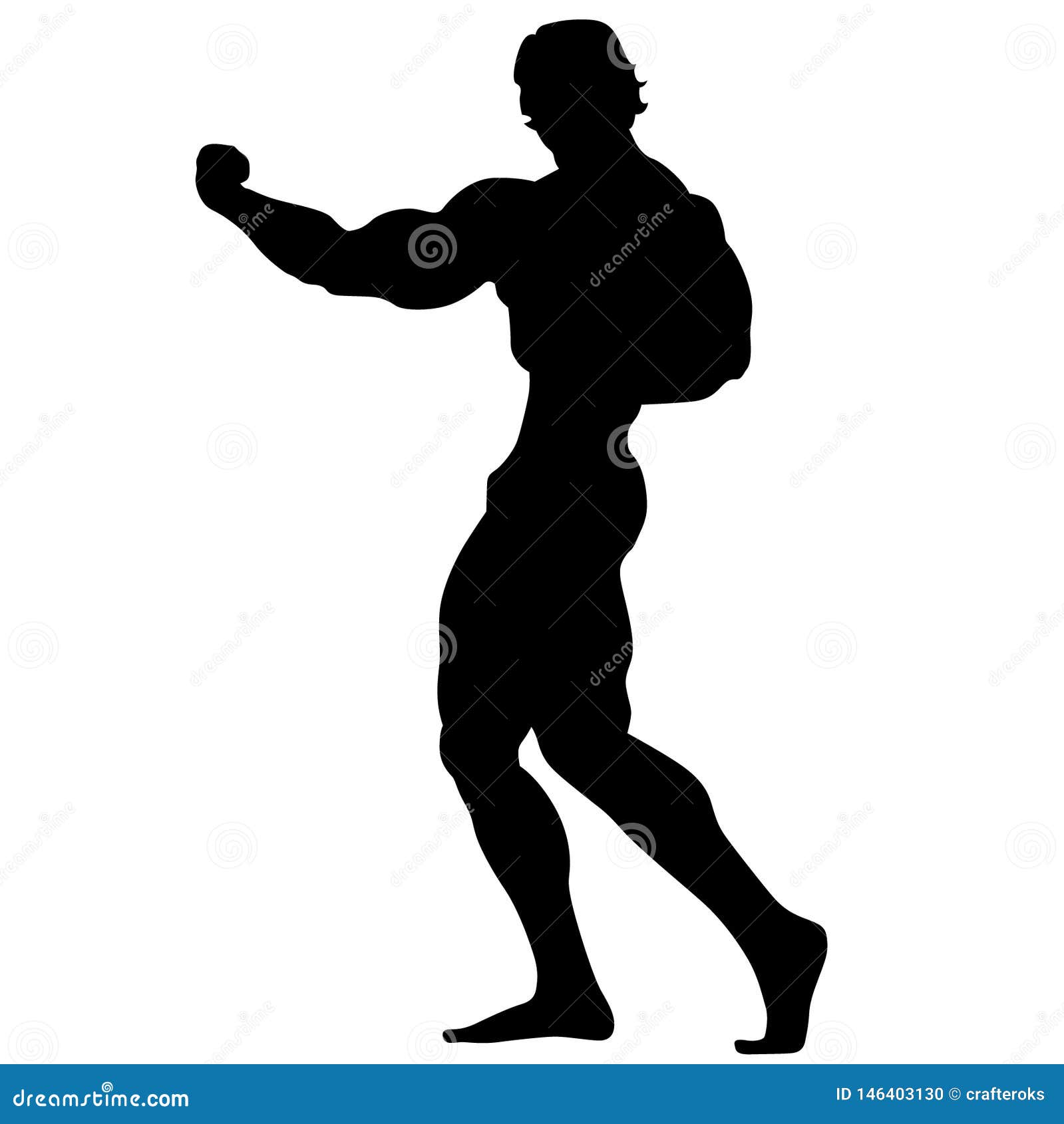 Bodybuilding Poses Silhouette Illustration by Crafteroks Stock Vector ...