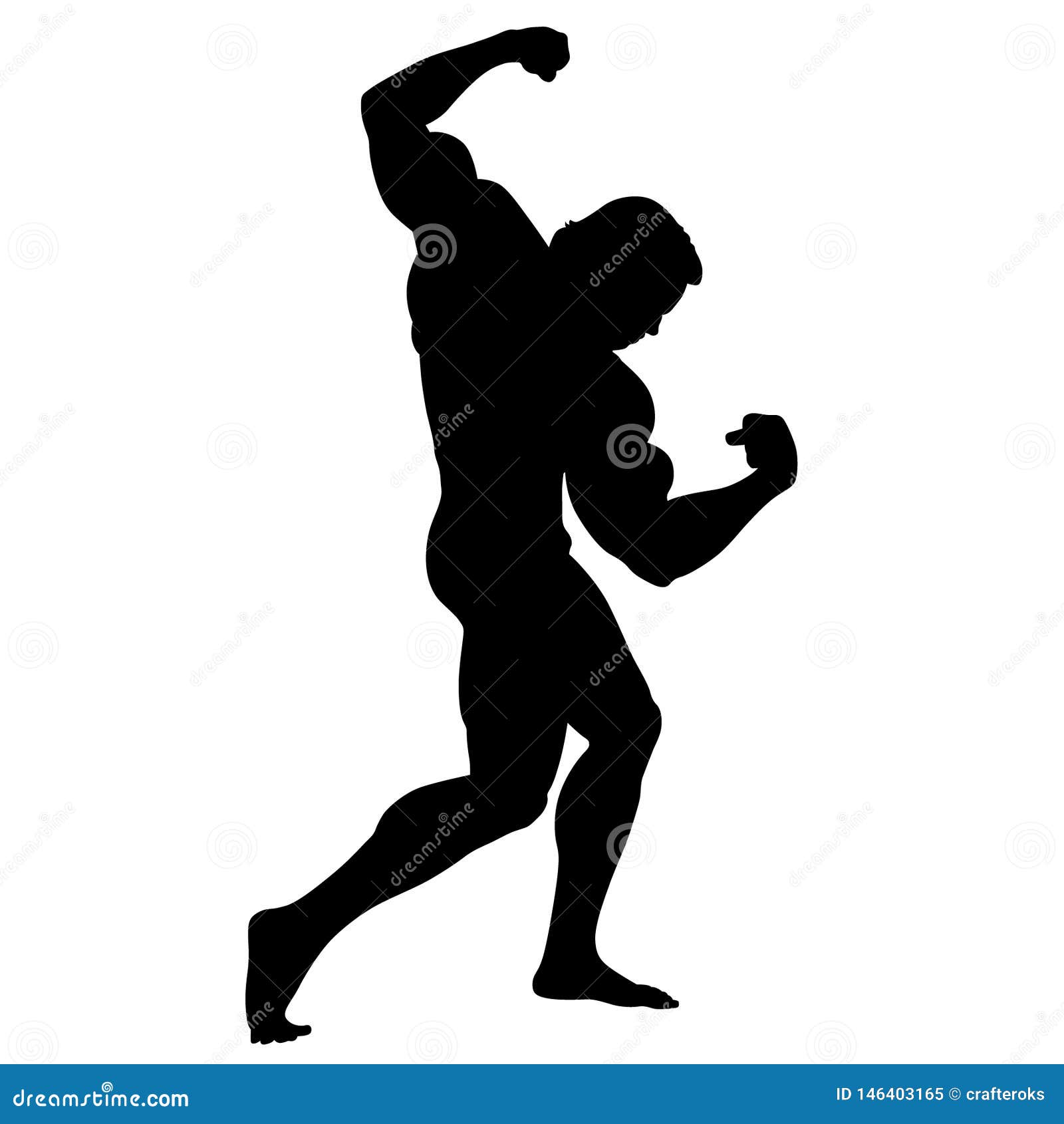 Bodybuilding Poses Silhouette Illustration by Crafteroks Stock Vector ...
