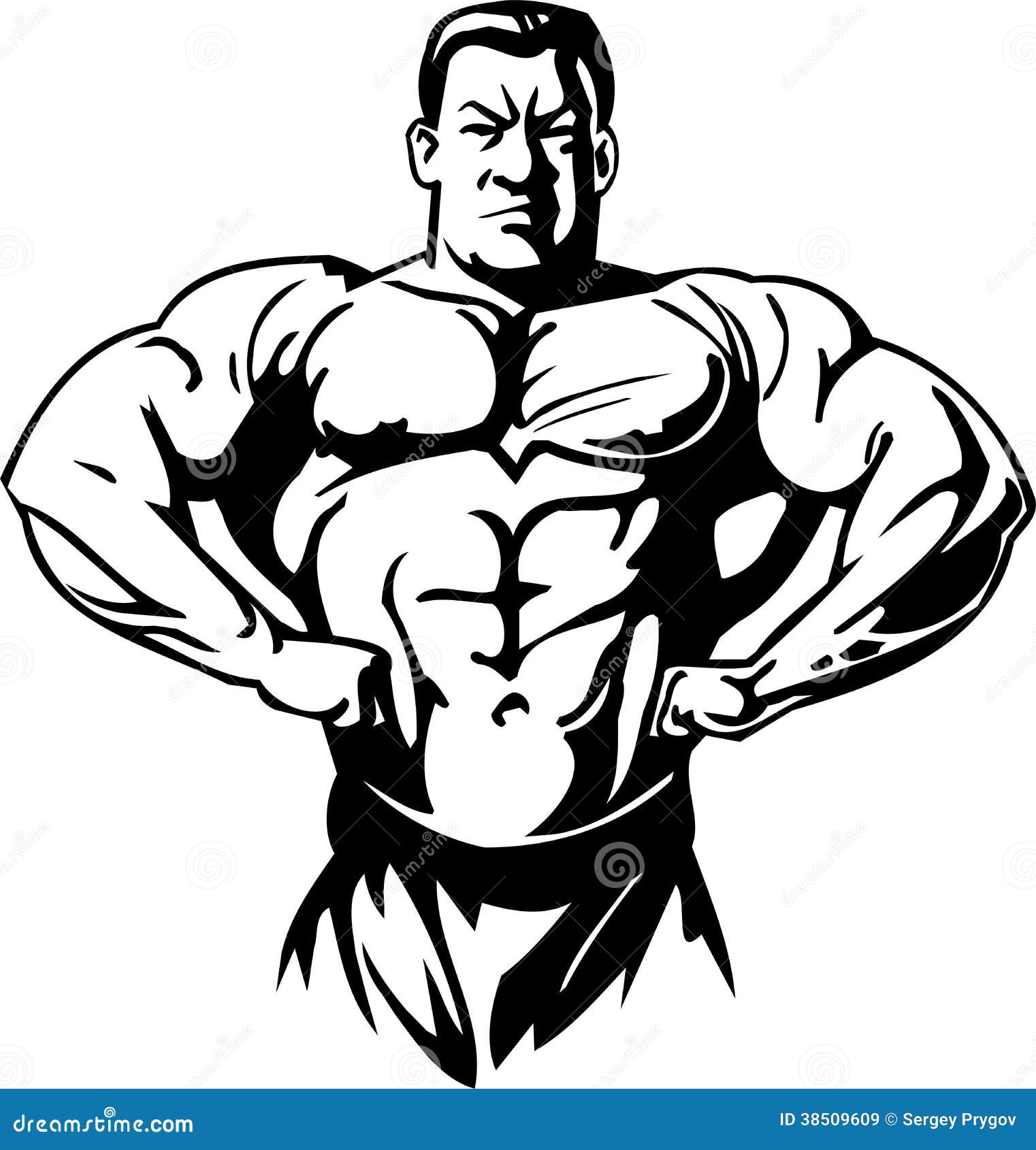 Bodybuilding and Powerlifting - Vector. Stock Vector - Illustration of