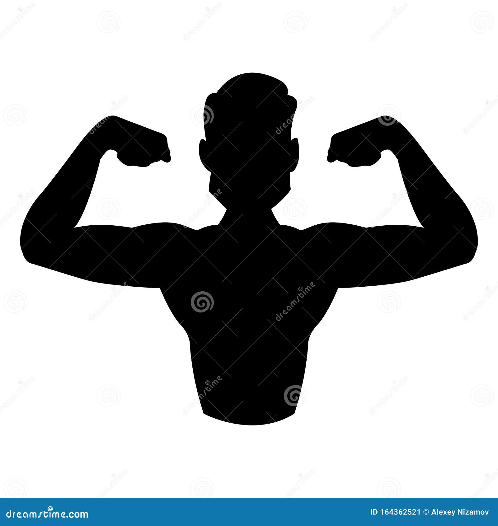 Bodyduilding Silhouette Vector. Illustration for Fitness Logo, Label ...