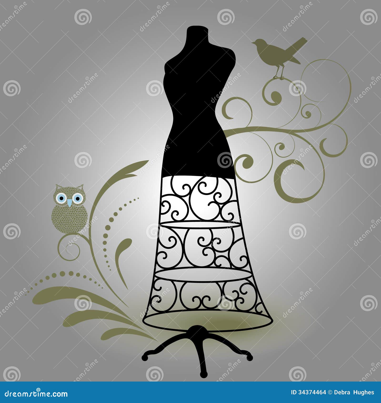 Bodyform mannequin stock vector. Illustration of dressform - 34374464