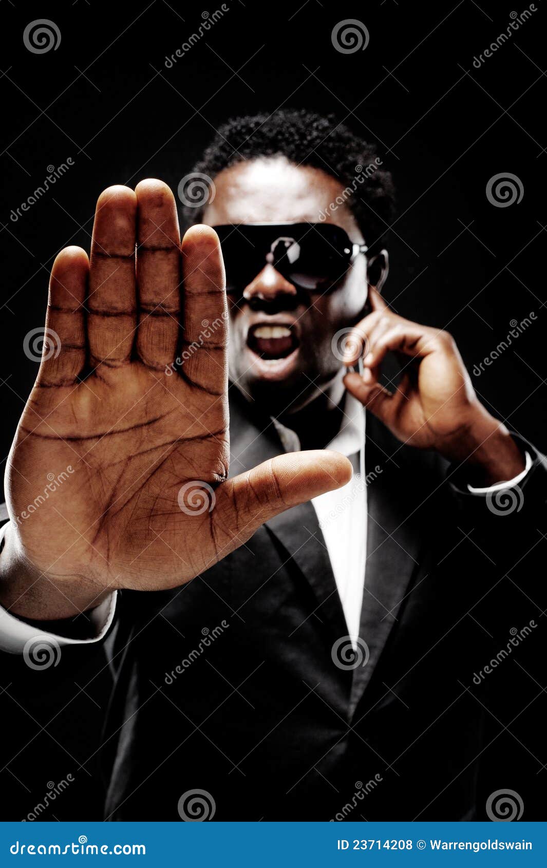 Bodyguard black man stock photo. Image of good, criminal 23714208