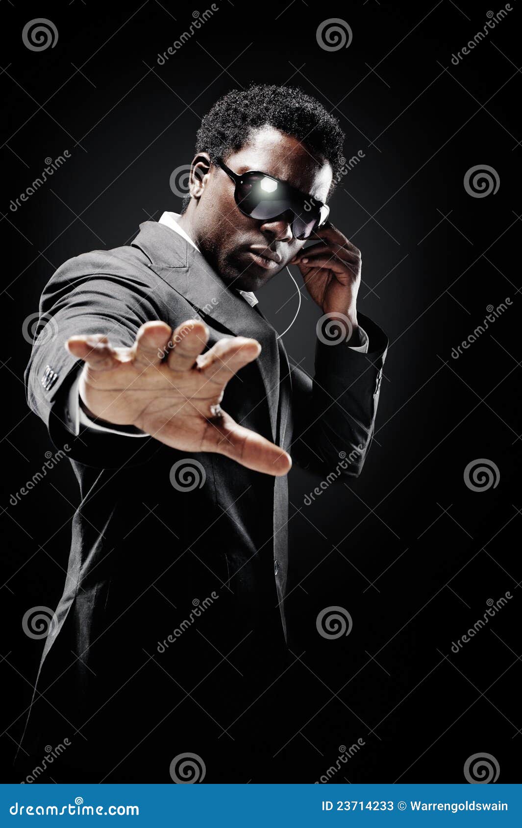 Bodyguard black man stock image. Image of danger, hitman 23714233