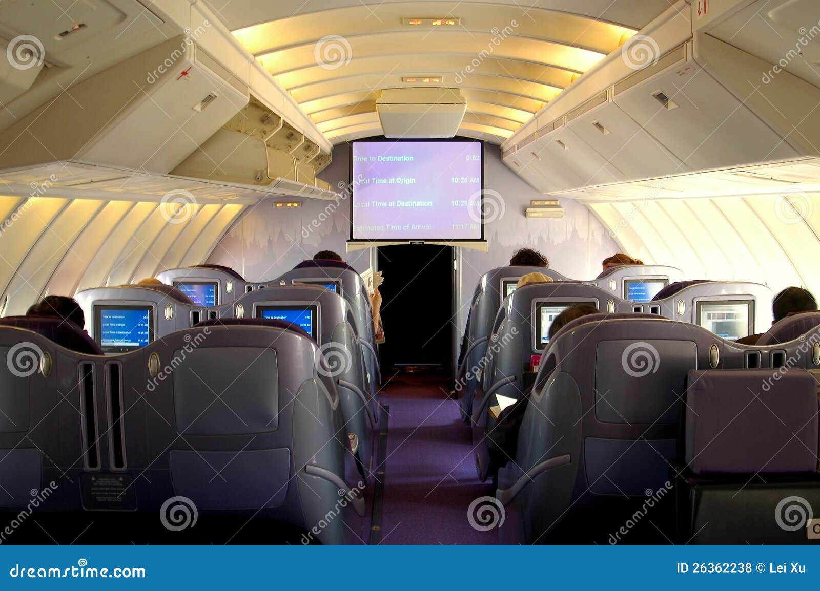 Boeing 747 Business Class Cabin Editorial Stock Photo