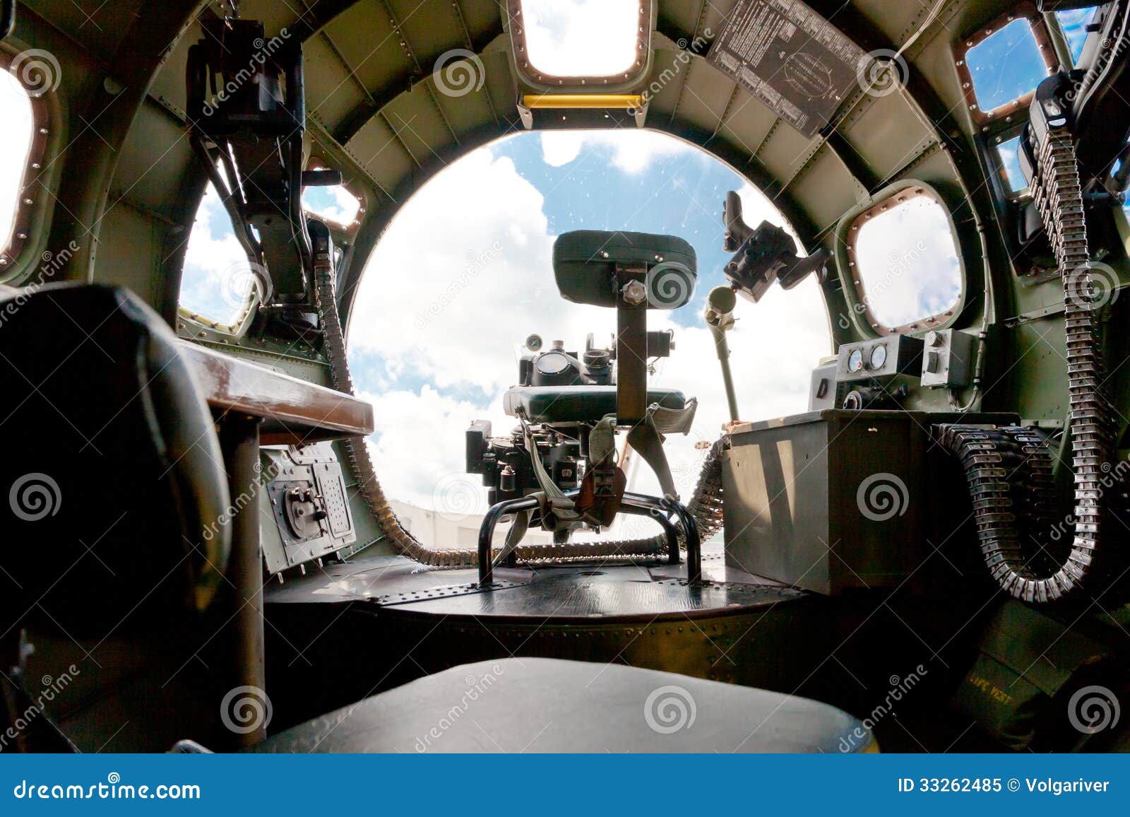 Boeing B 17 Bomber Inside View Of Nose Canopy And Forward