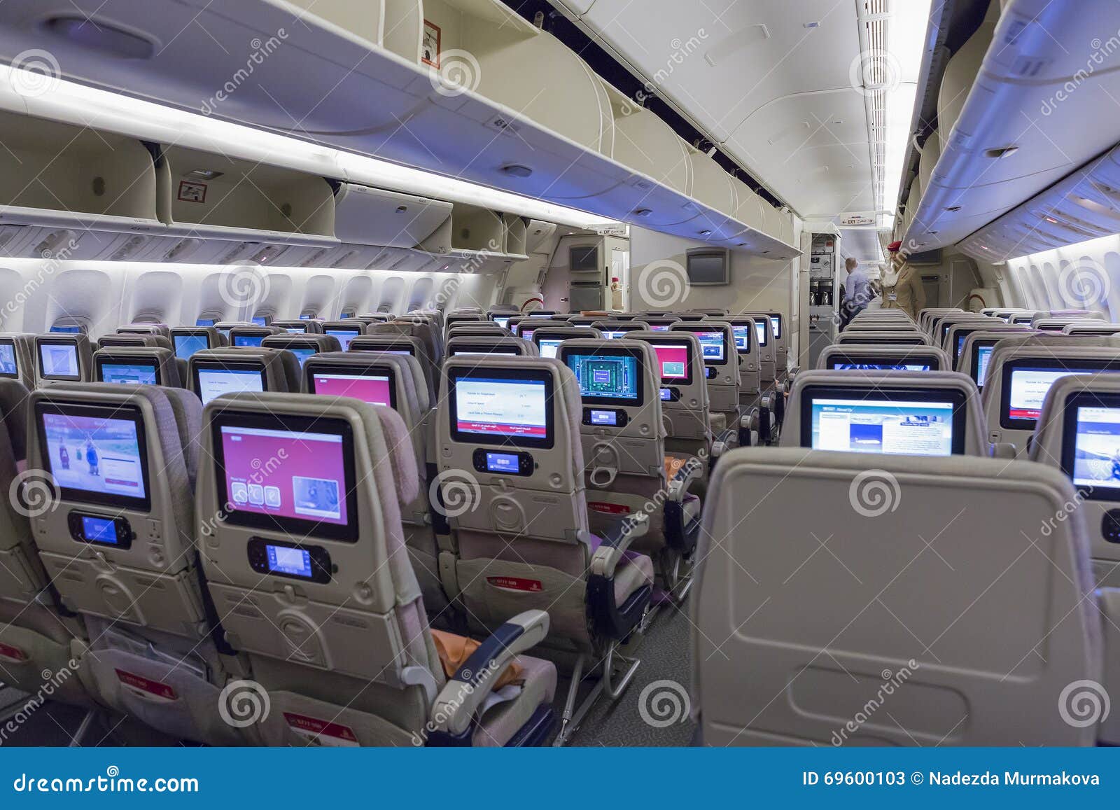Touch Screen Advan X7 Pro Boeing 777 EMIRATES Economy Class With TV Touch  Screen  