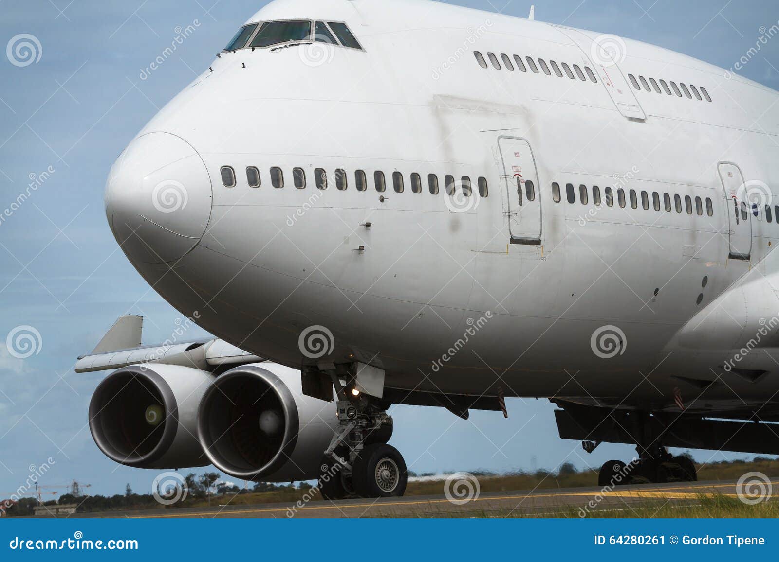Boeing 747 Jumbo Jet Close Up Stock Photo Image 64280261