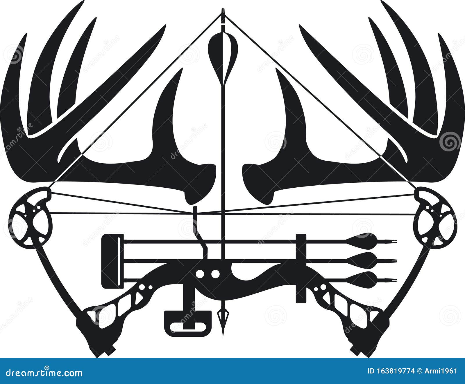 Illustration Des Cerfs, Des Cornes En Bois De Cerf. Corne Animale. Chapeau  De Deerstalker Et À La Carabine. Arme De Chasse Clip Art Libres De Droits,  Svg, Vecteurs Et Illustration. Image 49353671