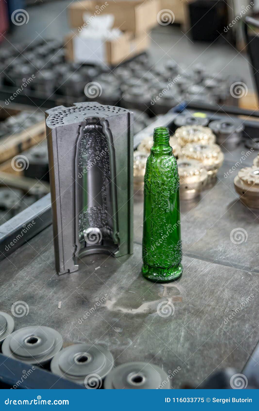 Tooling For Glass Bottle Injection And Bottle Stock Image Image Of Consumable Beverage 116033775