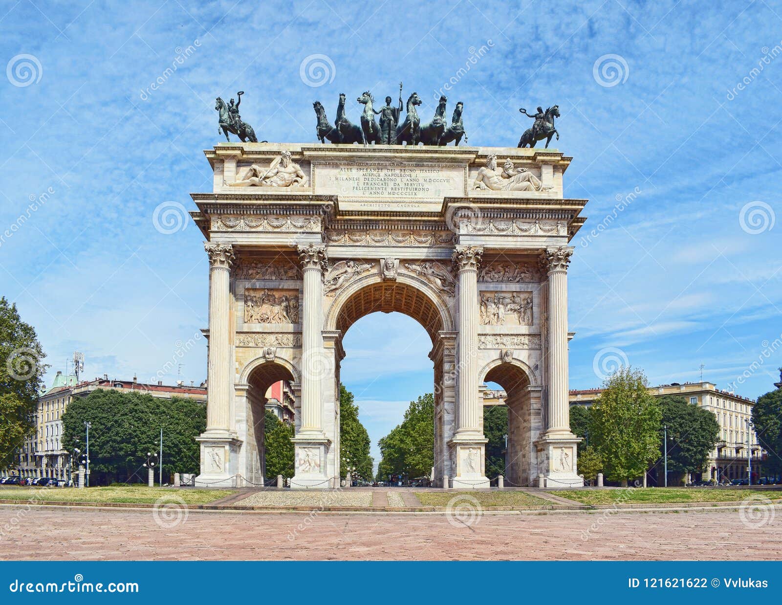 Bogen Des Friedens in Sempione-Park, Mailand, Lombardei, Italien ...