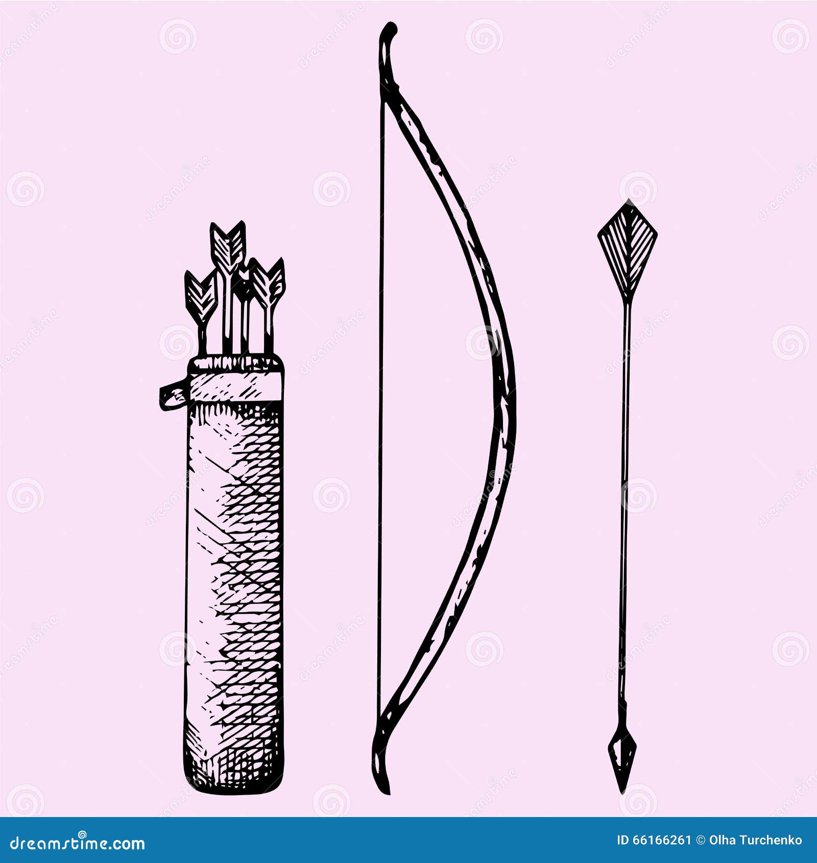  Bogen und Pfeil vektor abbildung. Illustration von hintergrund - 66166261 Motiv 