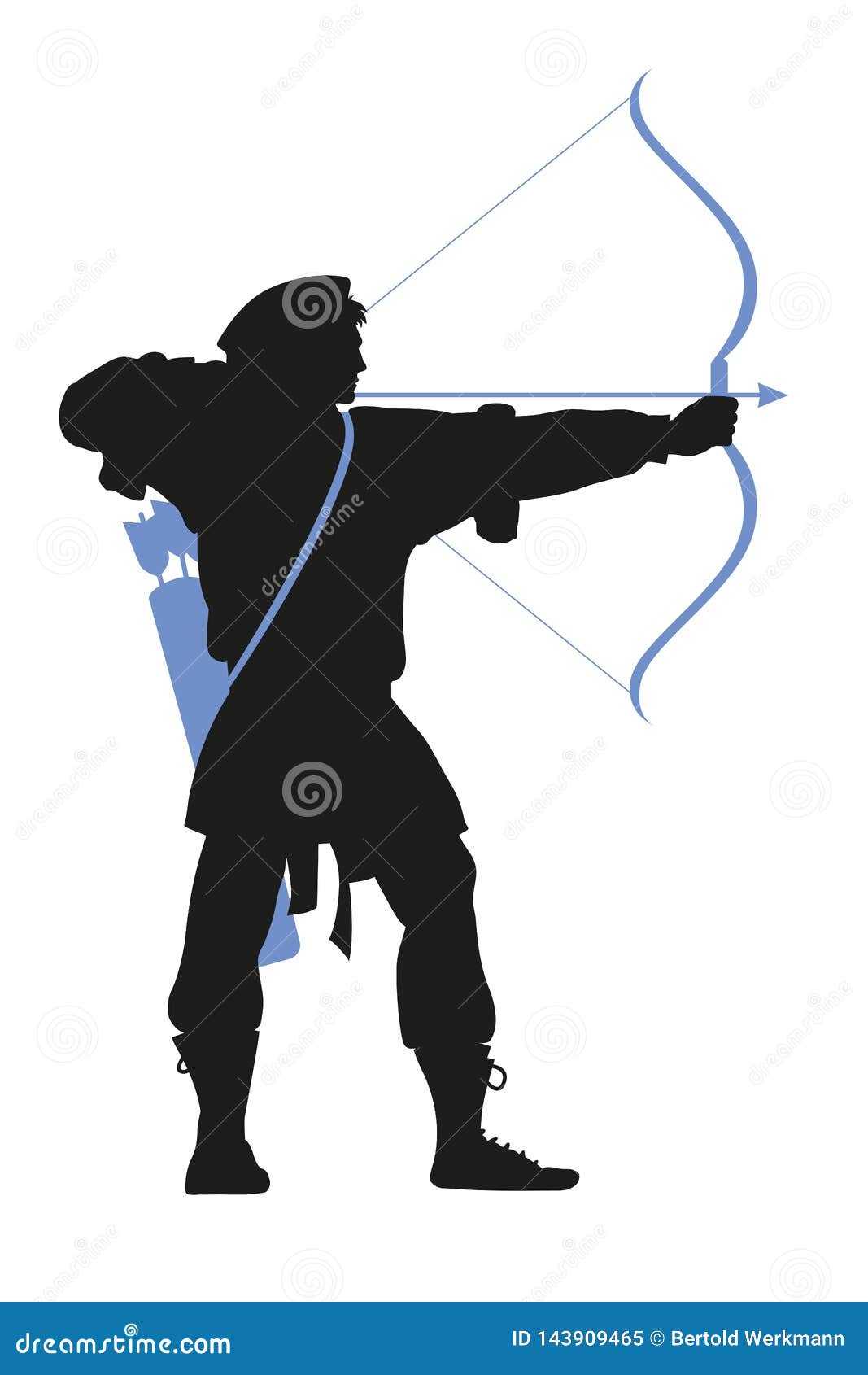 historic archer, bowman silhouette
