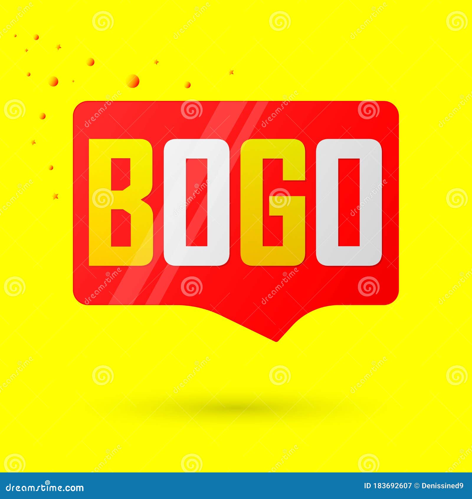 BOGO, Sale Banner Design Template, Buy 1 Get 1 Free, Discount Speech ...