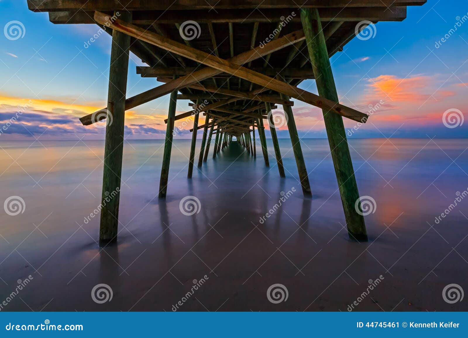 bogue inlet pier at daybreak