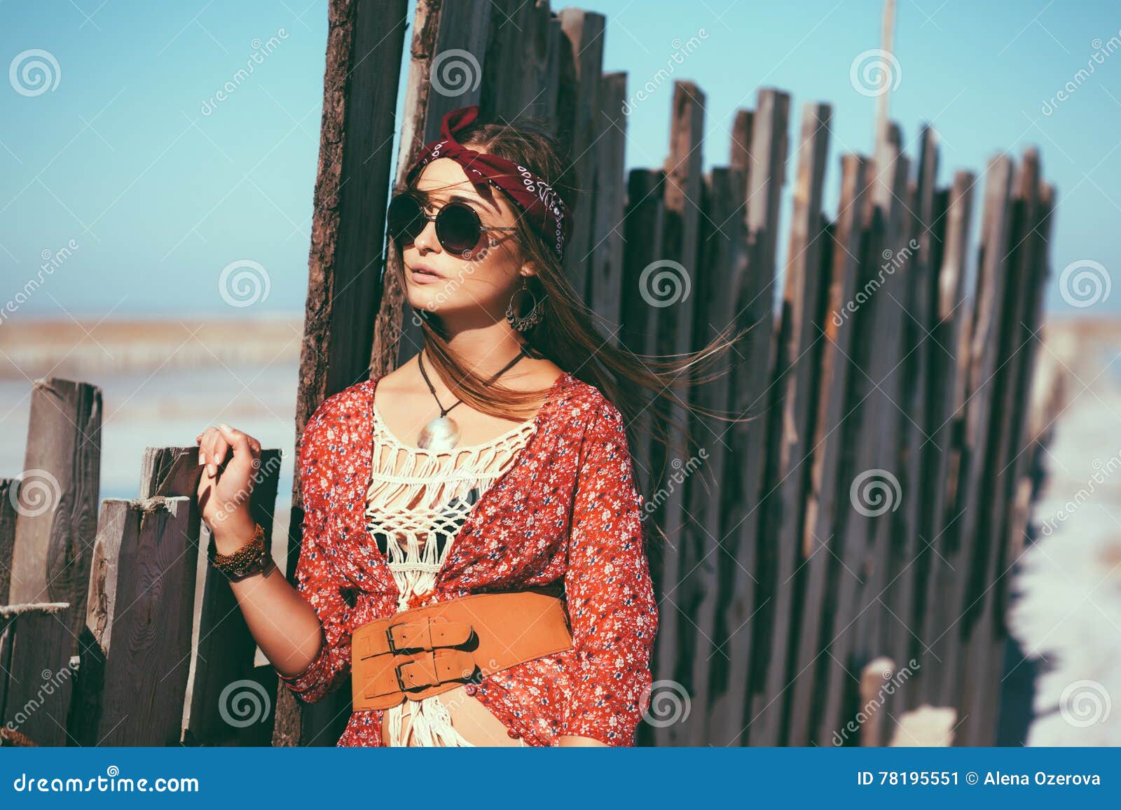 bohemian chic styled model