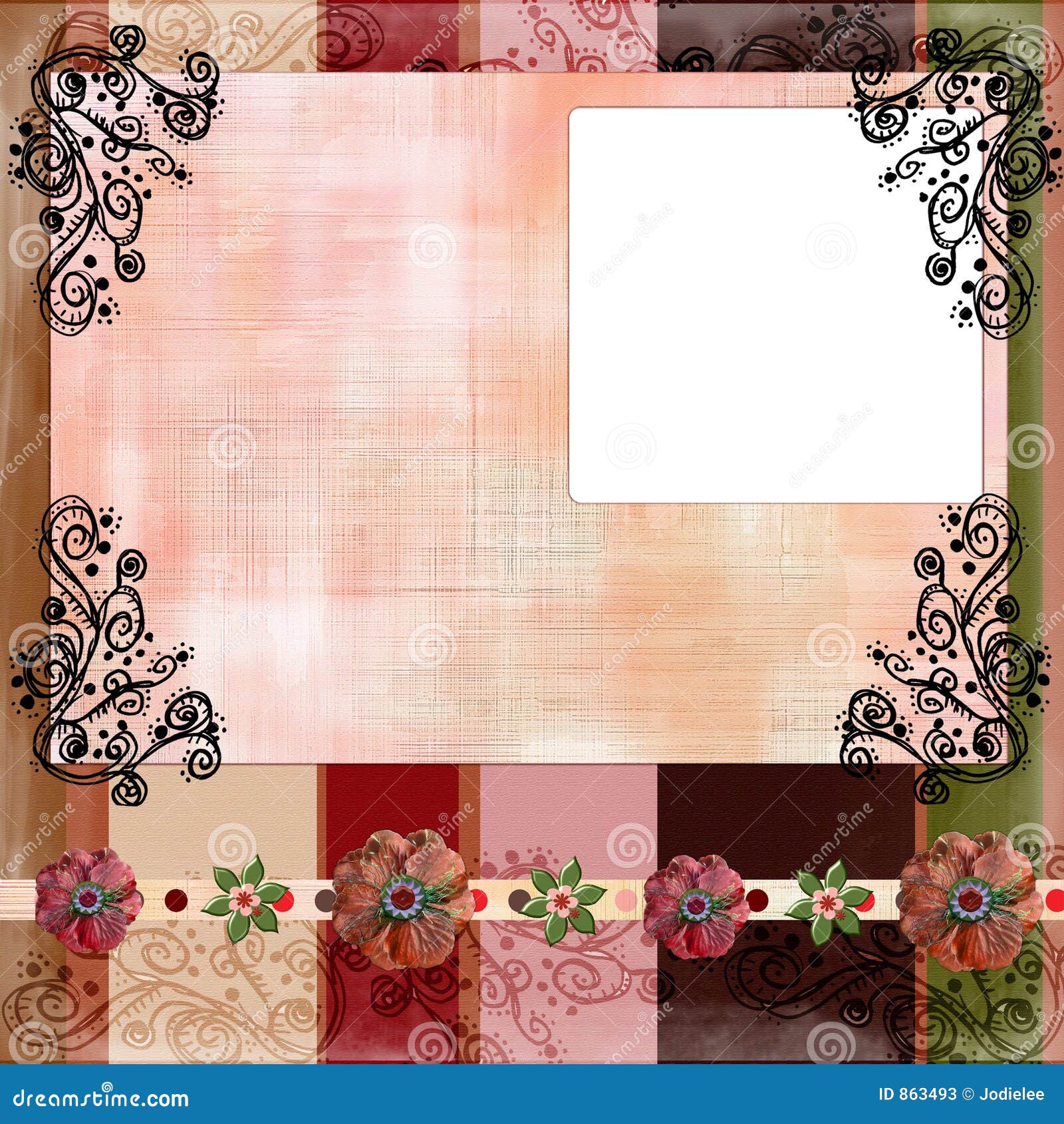 Bohemian Gypsy Style Scrapbook Album Page Layout 8x8 Inches Stock  Illustration - Illustration of frame, princess: 863493