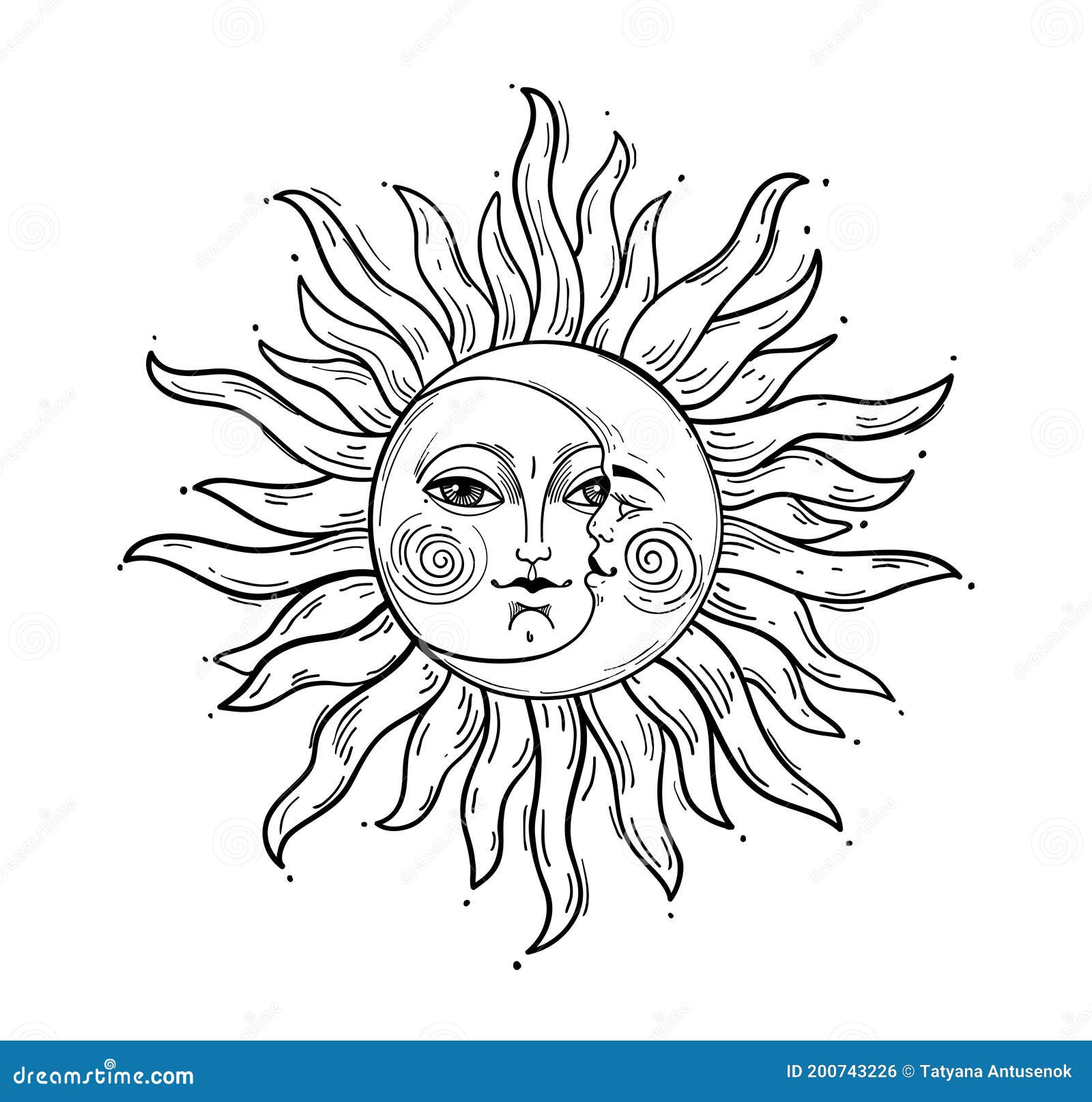 Sun Moon Tattoo Stock Illustrations 4 131 Sun Moon Tattoo Stock Illustrations Vectors Clipart Dreamstime
