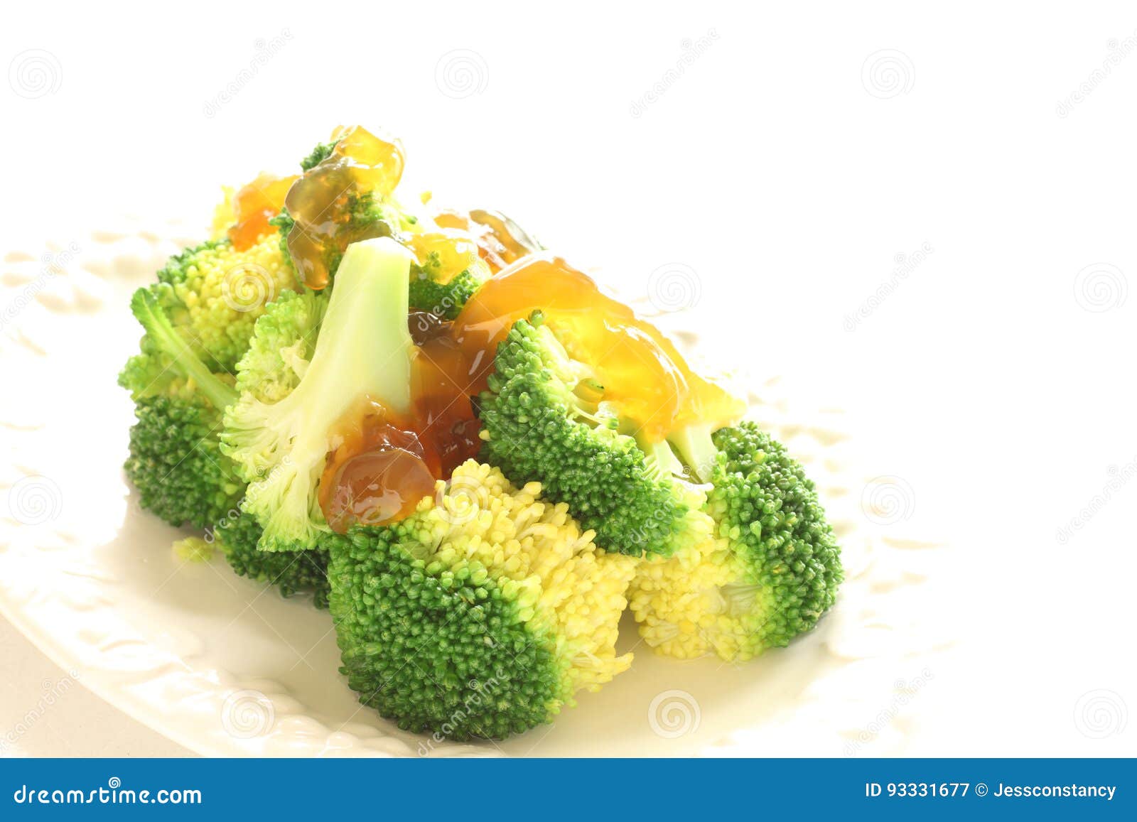 Boiled Broccoli and Jelly Dressing Stock Image Image of shots, view 93331677