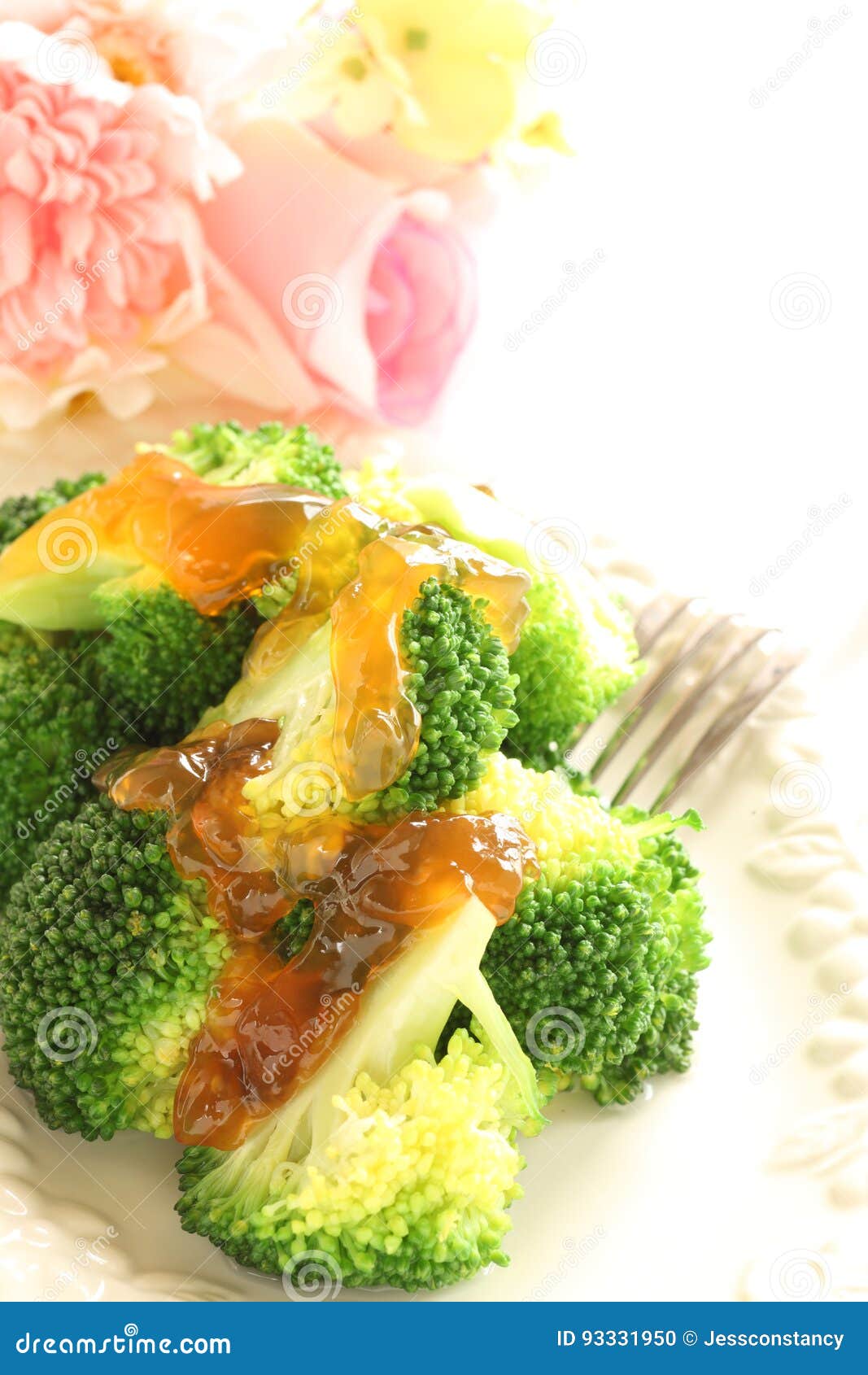 Boiled Broccoli and Jelly Dressing Stock Photo Image of vegetarian, jelly 93331950