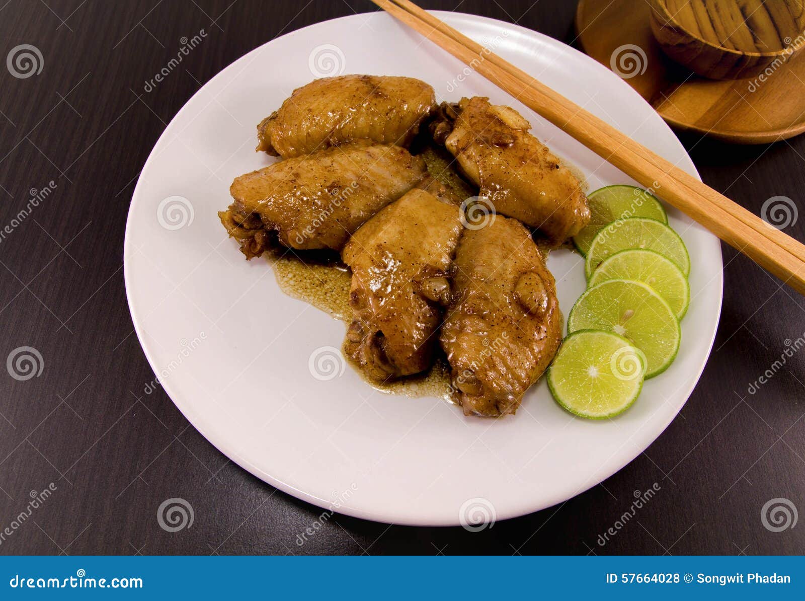 Boiled chicken wings stock photo. Image of sauce, thaifood 57664028