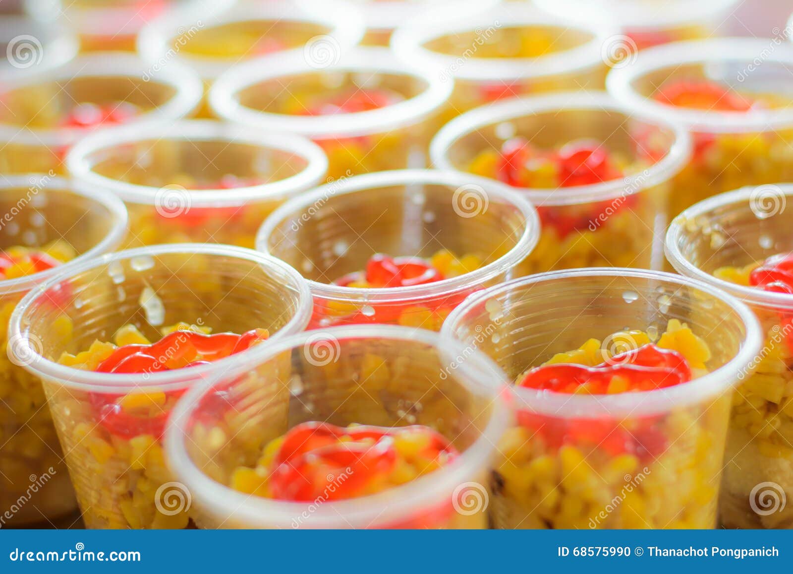 Boiled Corn in Plastic Cups Stock Photo Image of thailand, prepared 68575990
