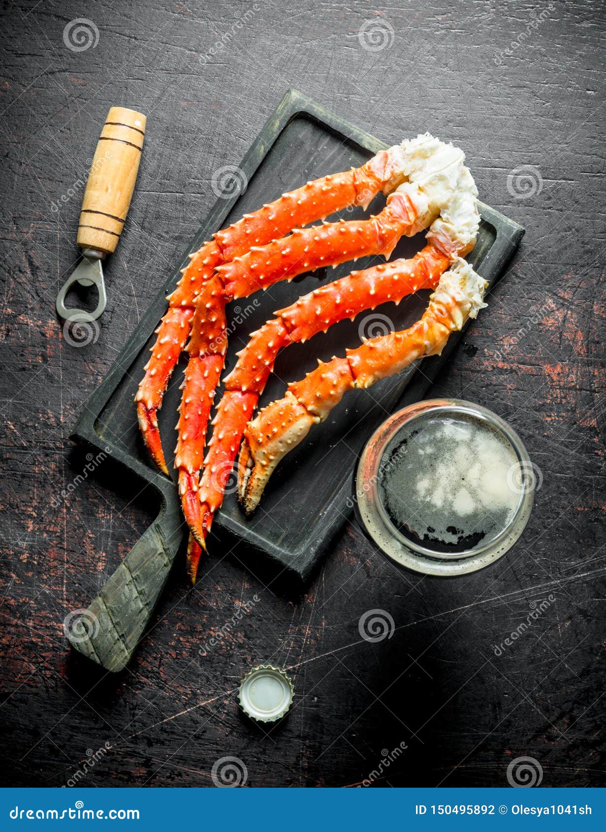 Boiled crab with beer stock photo. Image of fish, delicious 150495892