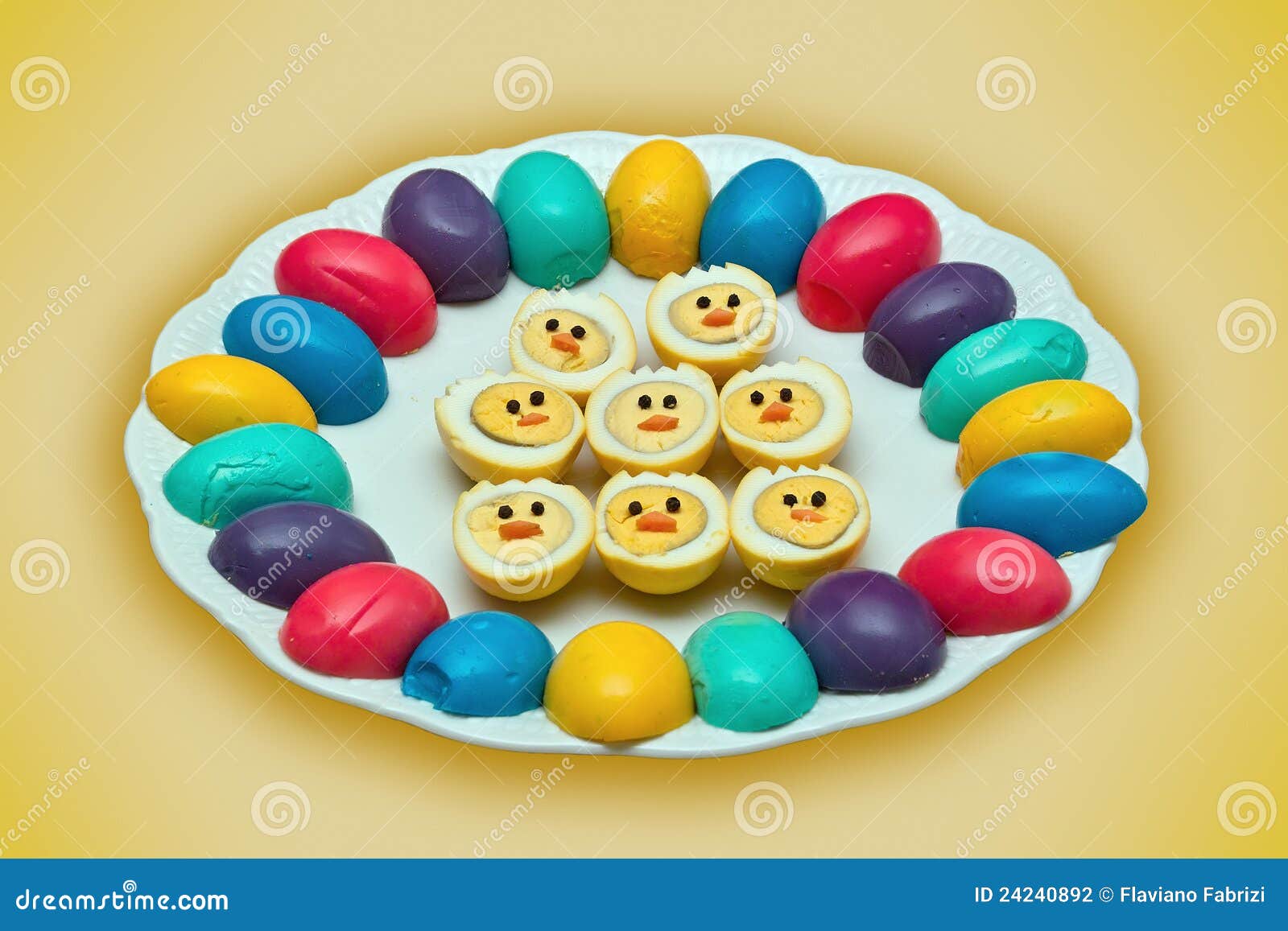 Boiled easter eggs stock photo. Image of decoration, feast 24240892