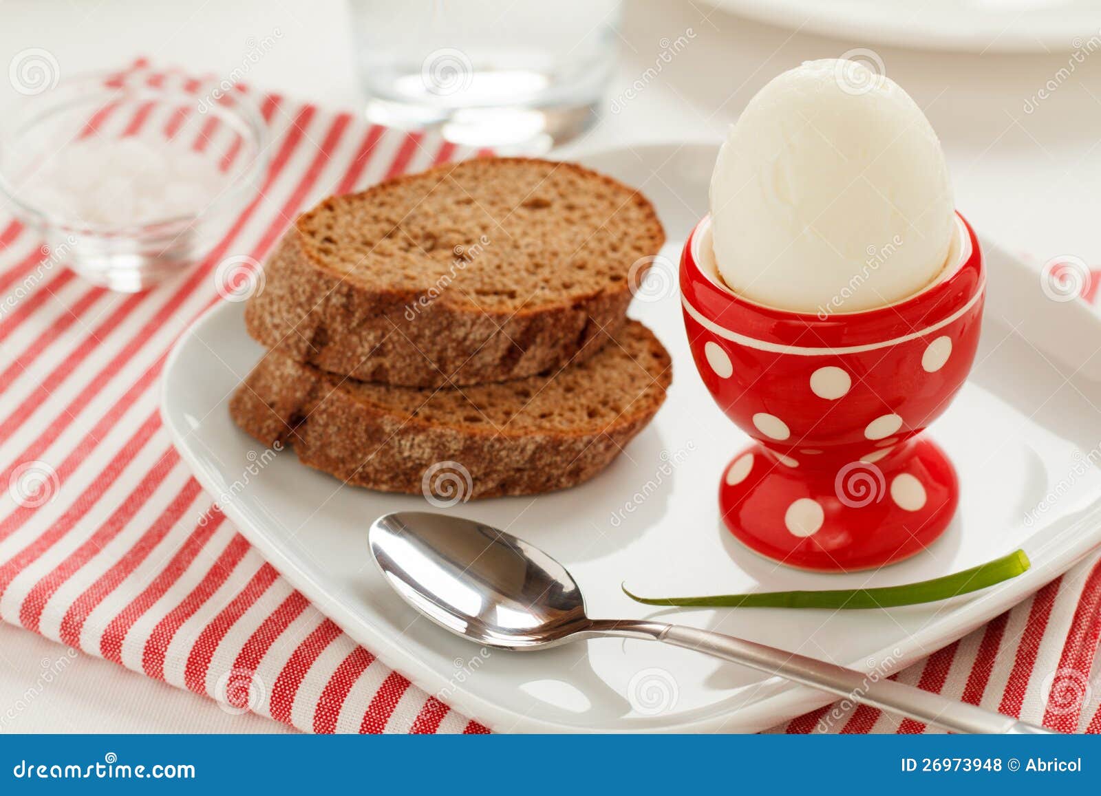 Boiled egg and bread stock photo. Image of spring, food 26973948
