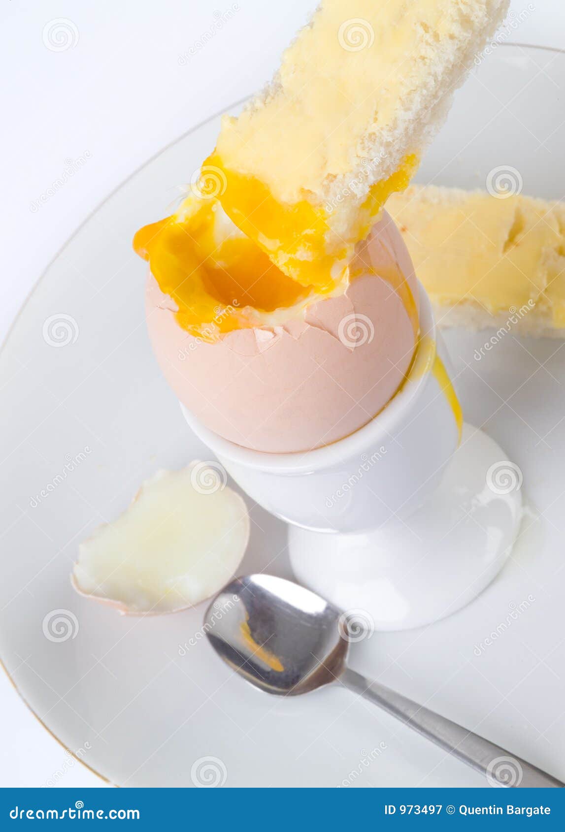 Boiled Egg and Buttered Soldiers Stock Image Image of gold, spoon 973497