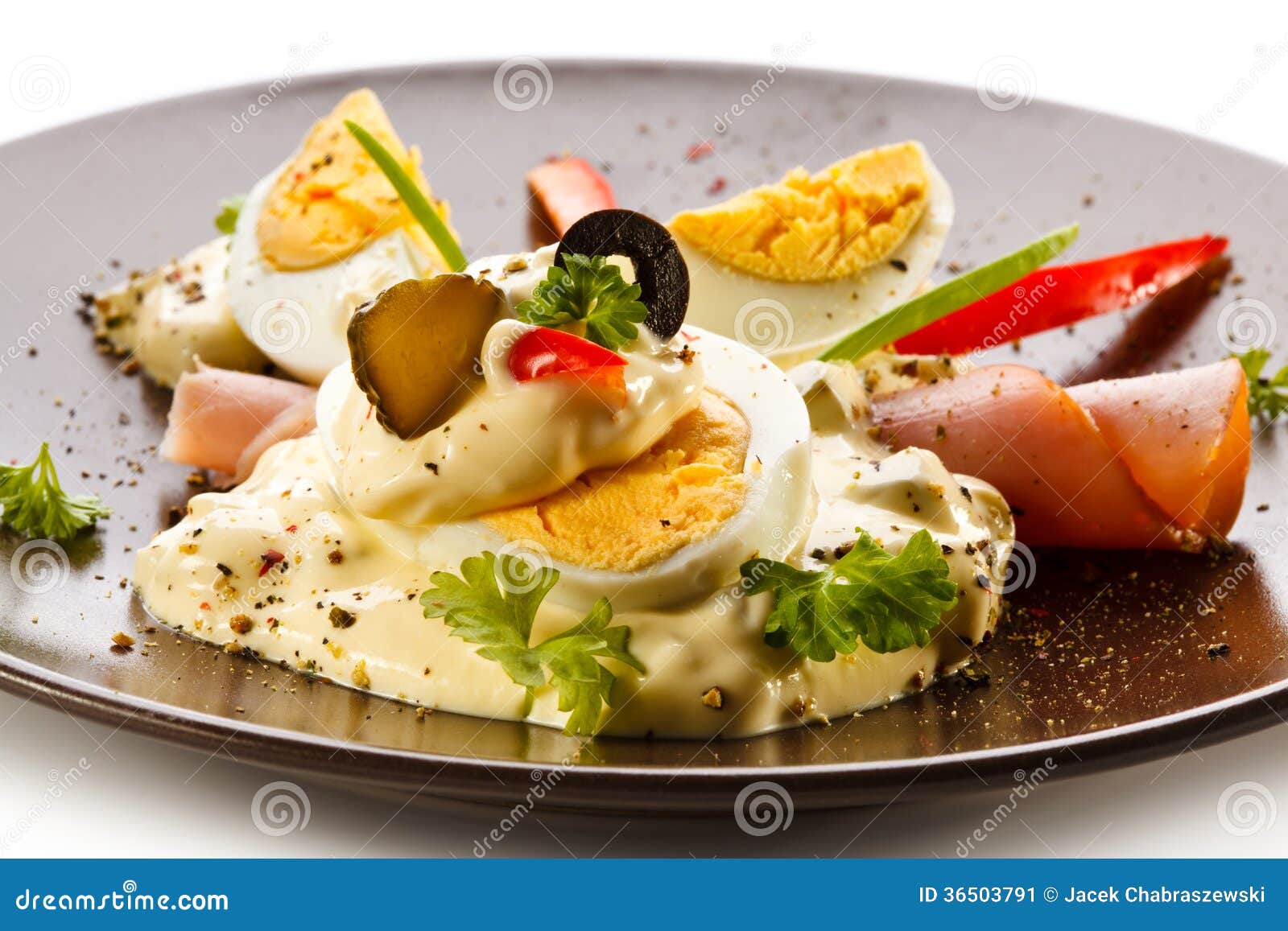 Boiled Eggs With Mayonnaise Stock Image Image of beef, dinner 36503791